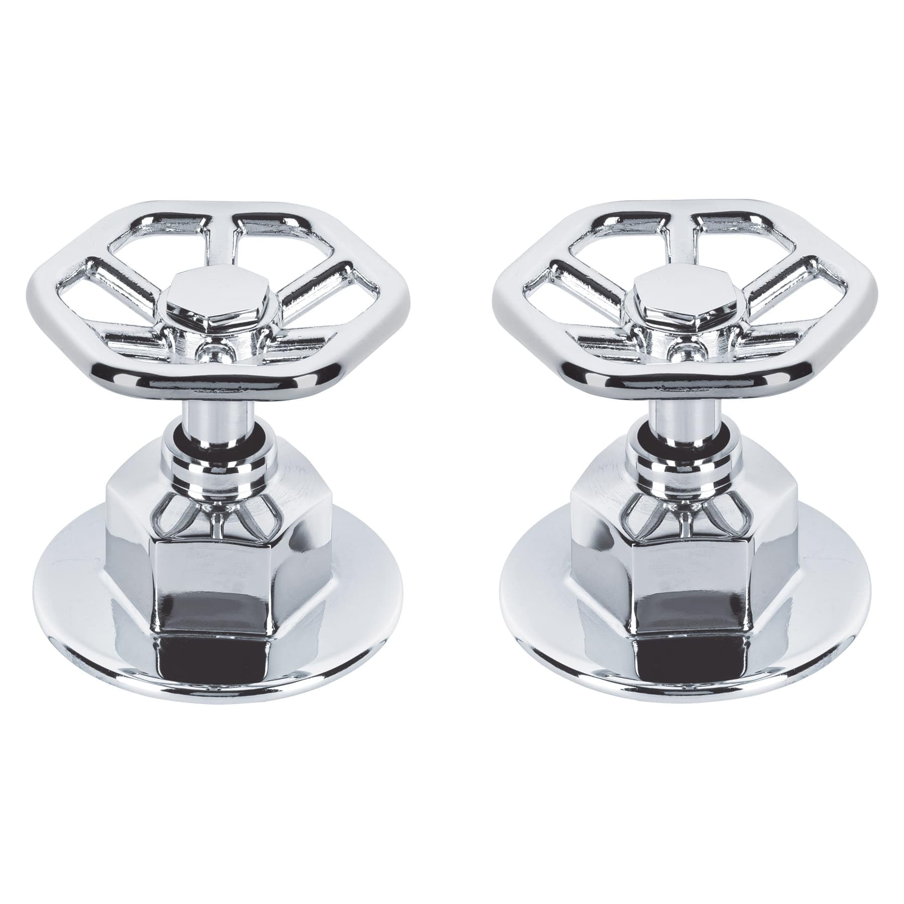 Foset Tubig TBMR-61, Juego de 2 manerales para regadera tipo volante color cromo línea Tubig