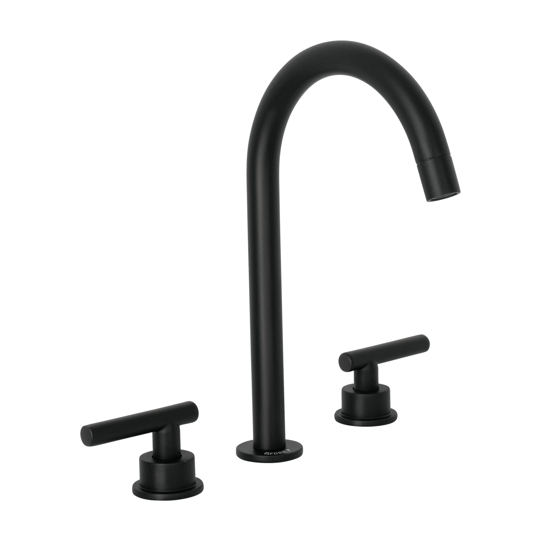 Foset Tubig TBM-92M, Mezcladora para lavabo, taladros separados, palanca, negro
