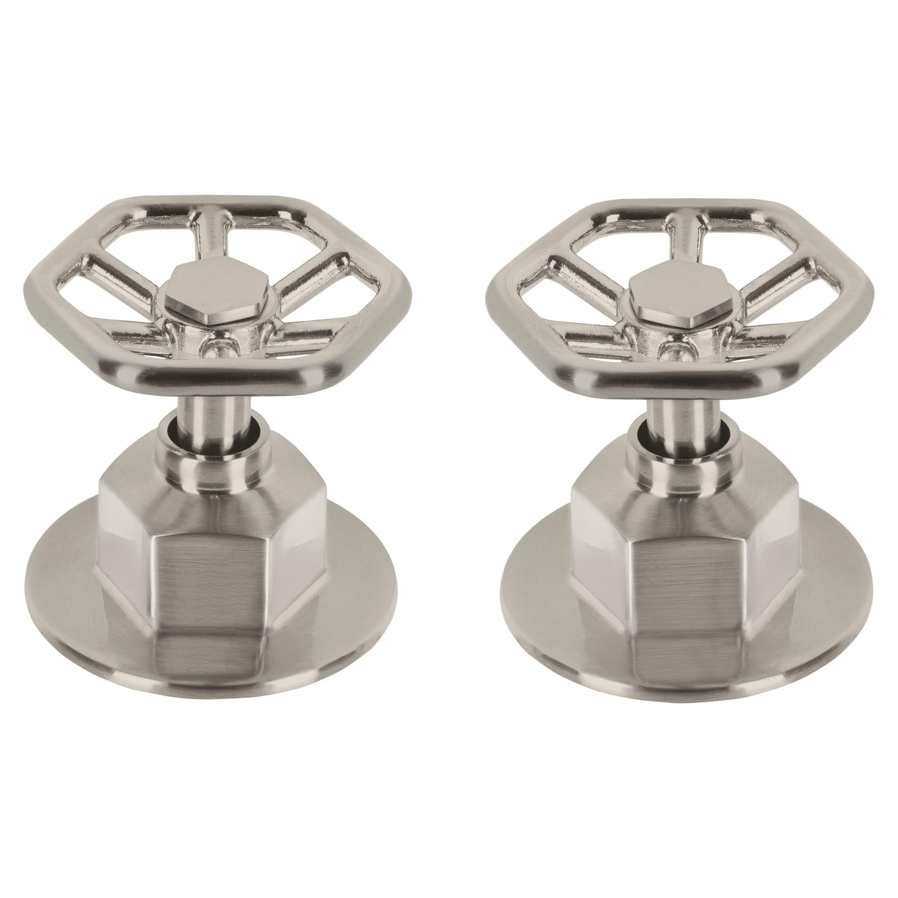 Foset Tubig TBMR-61N, Juego de 2 manerales para regadera tipo volante color satín línea Tubig