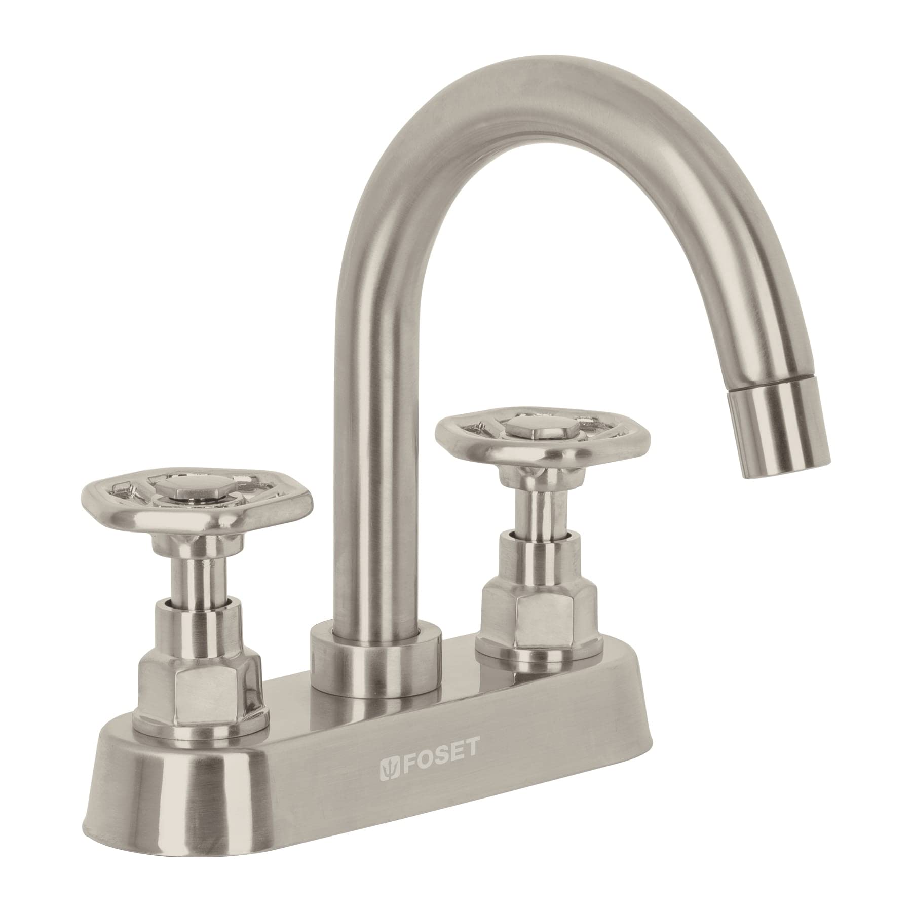 Foset Tubig TBM-61N, Mezcladora para lavabo, tipo bar, manerales redondos, satín