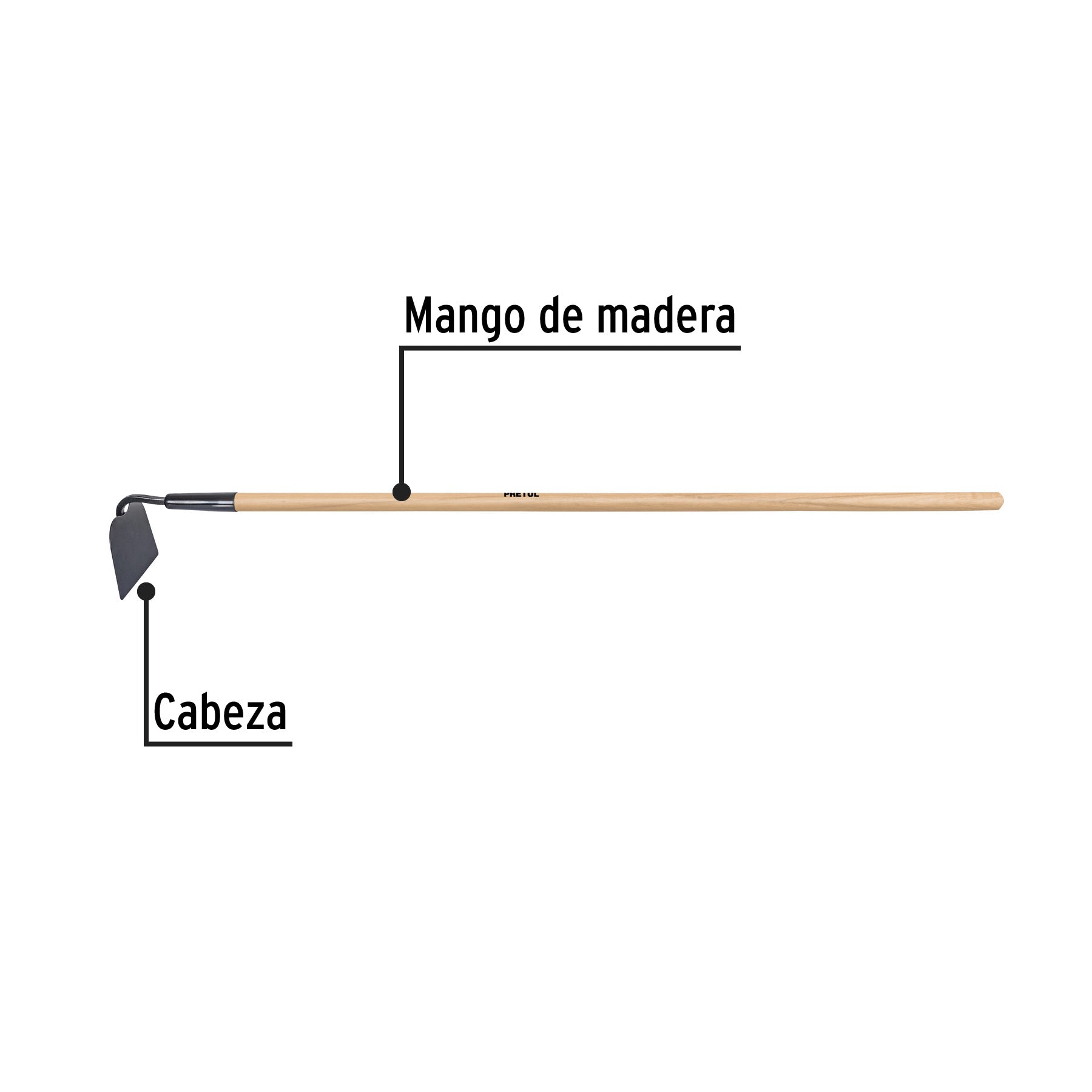 Pretul ATJ-P, Azadón jardinero con mango 48