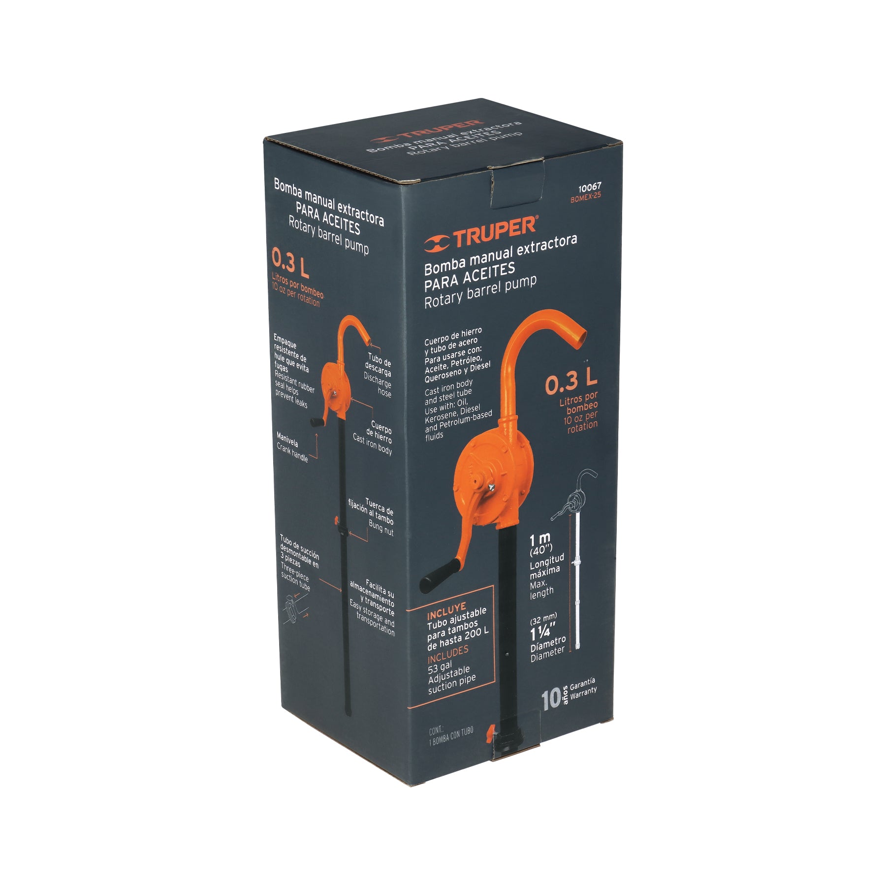 Bomba extractora de aceites con manivela, Truper BOMEX-25 - Carzamo.com