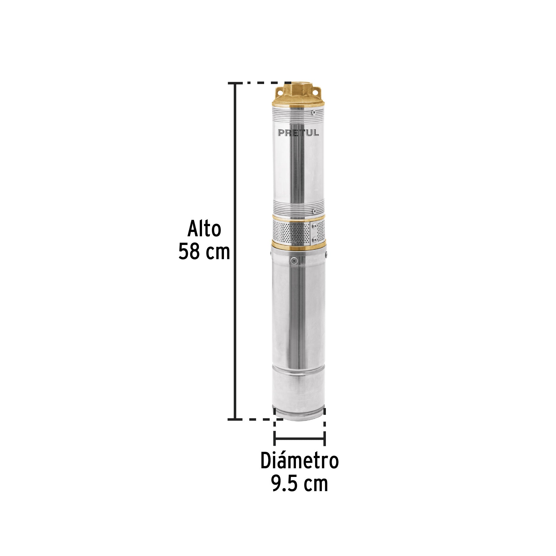 Pretul BOS-1/2LMP, Bomba sumergible tipo bala uso agrícola 1/2 HP para agua limpia