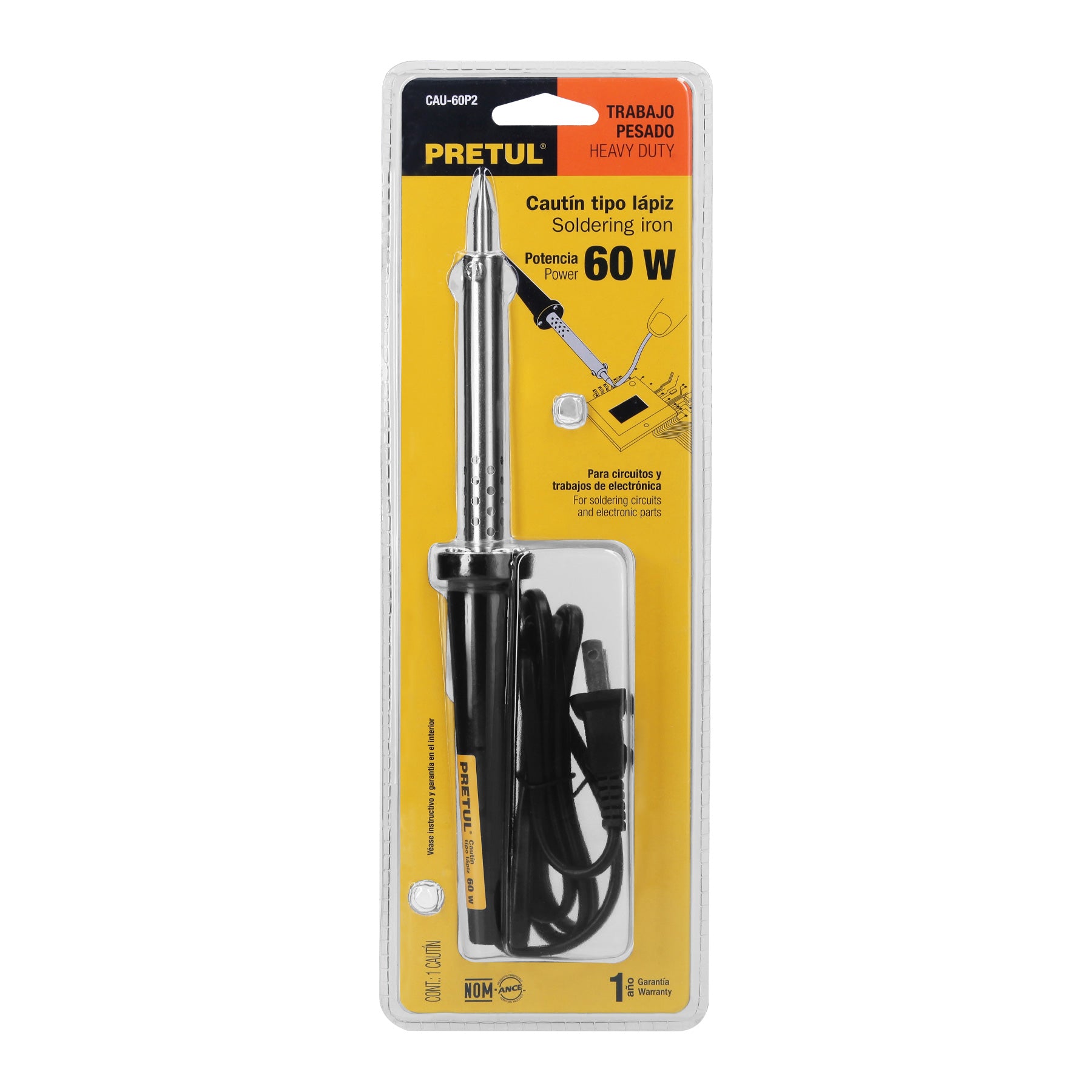 Pretul CAU-60P2, Cautín tipo lápiz de 60 watts sin accesorios, Pretul