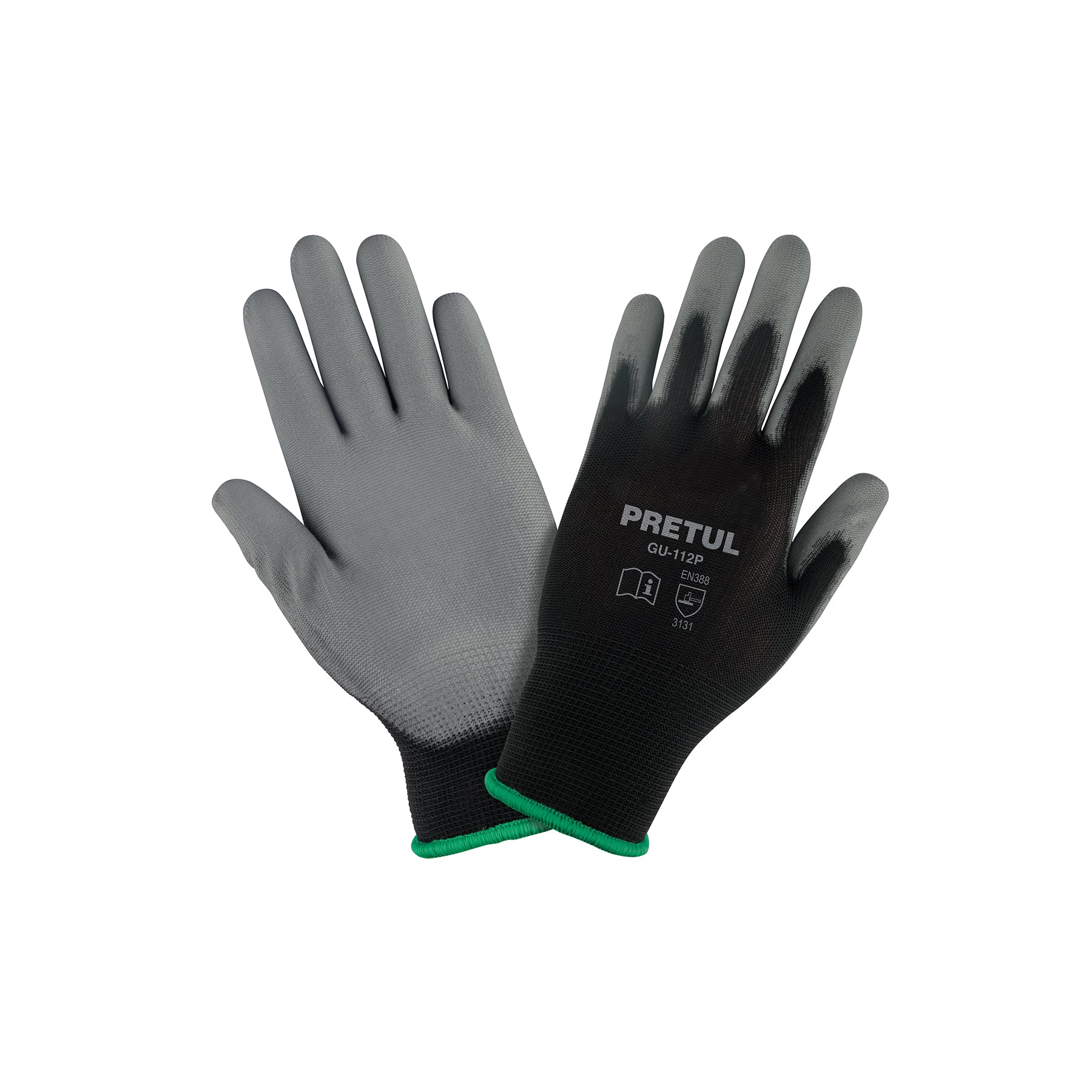 Pretul GU-112P Guante Pretul de nylon recubierto de poliuretano, mediano, color, Mediana, pack of/paquete de 1