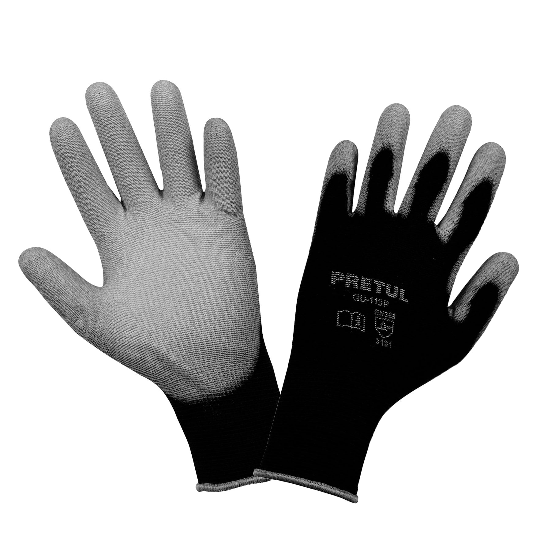 Pretul GU-113P Guante Pretul de nylon recubierto de poliuretano, grande, color, Grande, pack of/paquete de 1