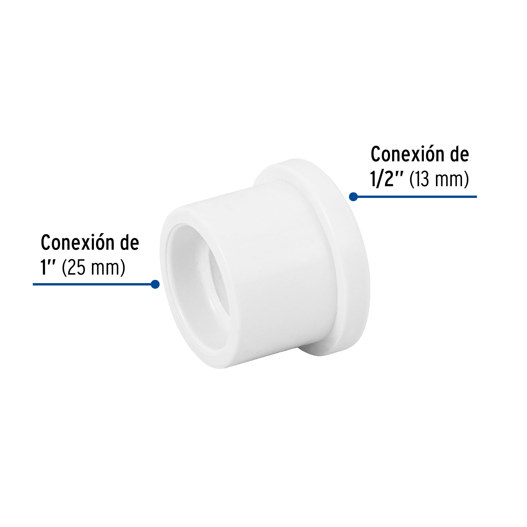 Reducción bushing de PVC, 1 x 1/2' Foset