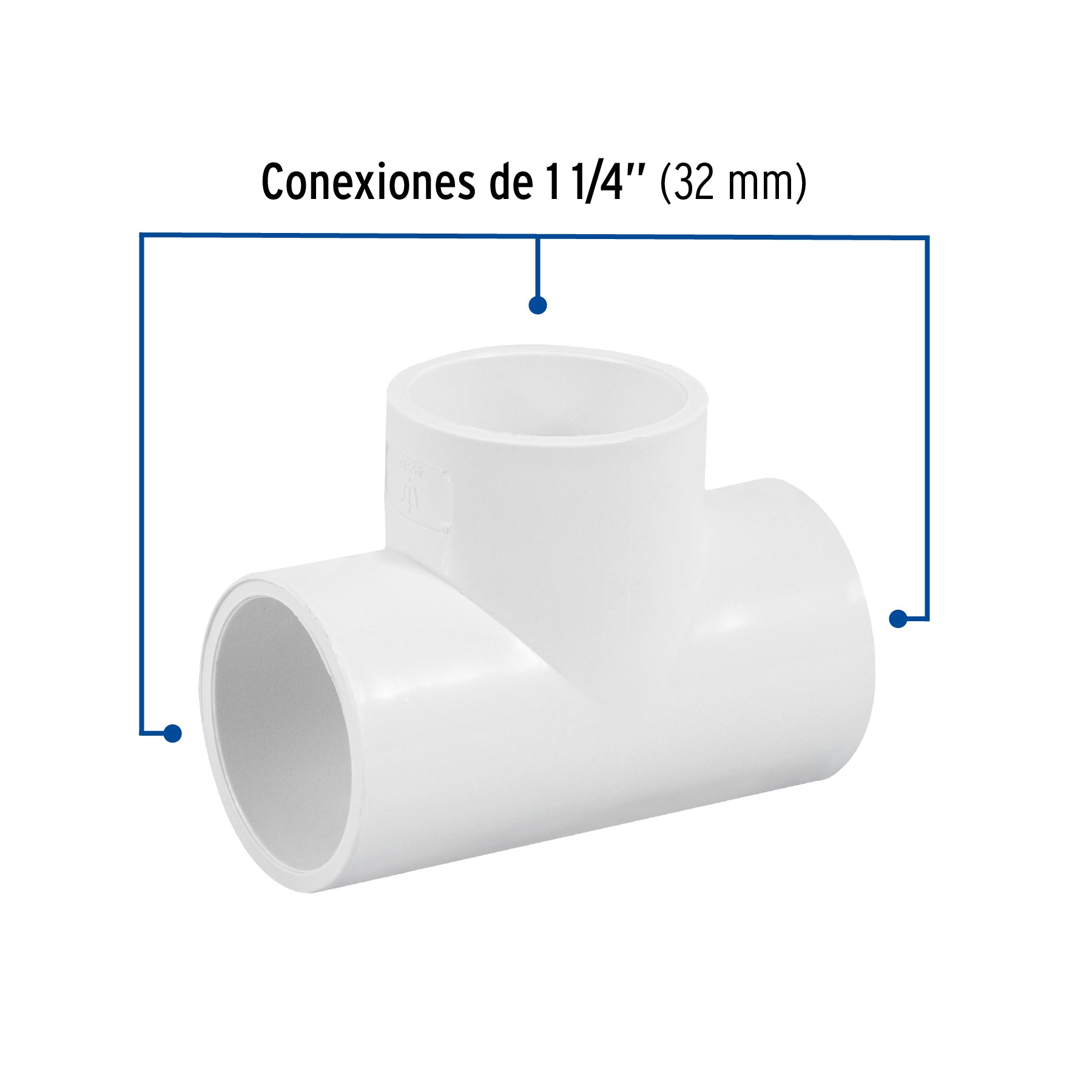 PVC simple T 1-1/4 '