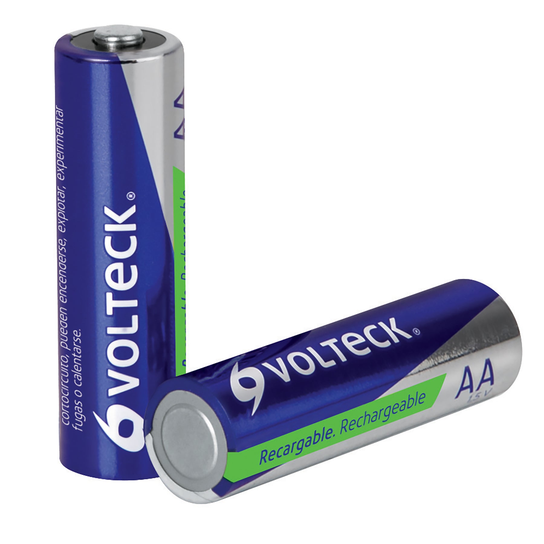 Volteck RE-AA, Pilas recargables, larga duración, AA, 2, 500 mAh, 2 piezas