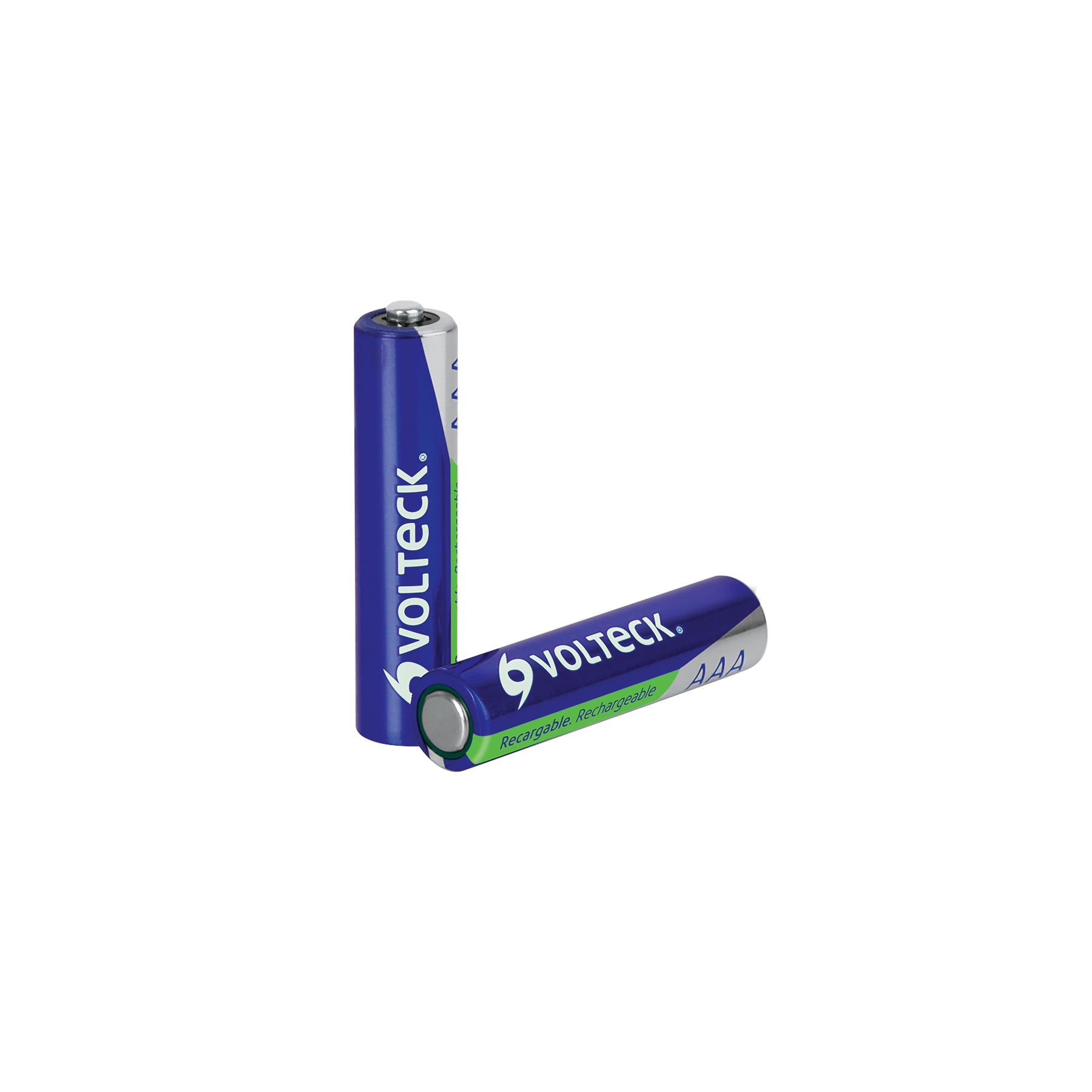 Volteck RE-AAA, Pilas recargables, larga duración, AAA, 1, 000 mAh, 2 piezas