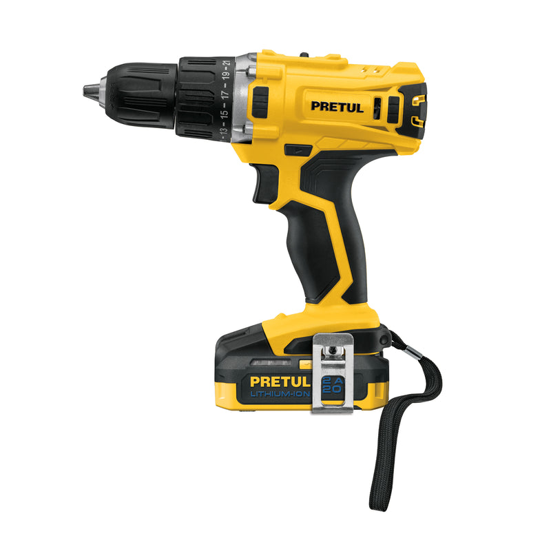 Taladro Inalámbrico 1/2" 20V con 1 Batería 2Ah Pretul TALI-20P2 - Carzamo.com