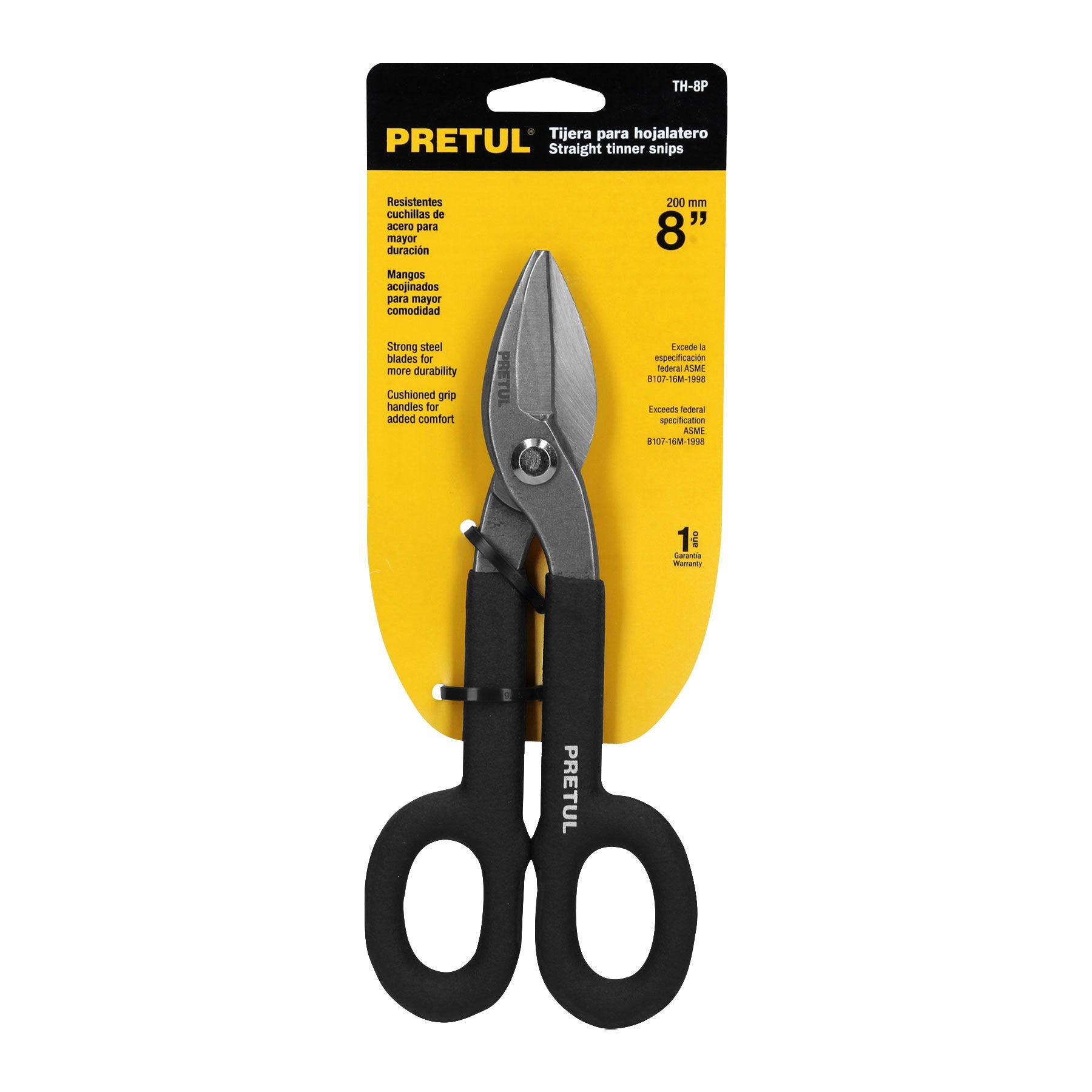 Pretul TH-8P, Tijera para hojalatero 8″ Pretul