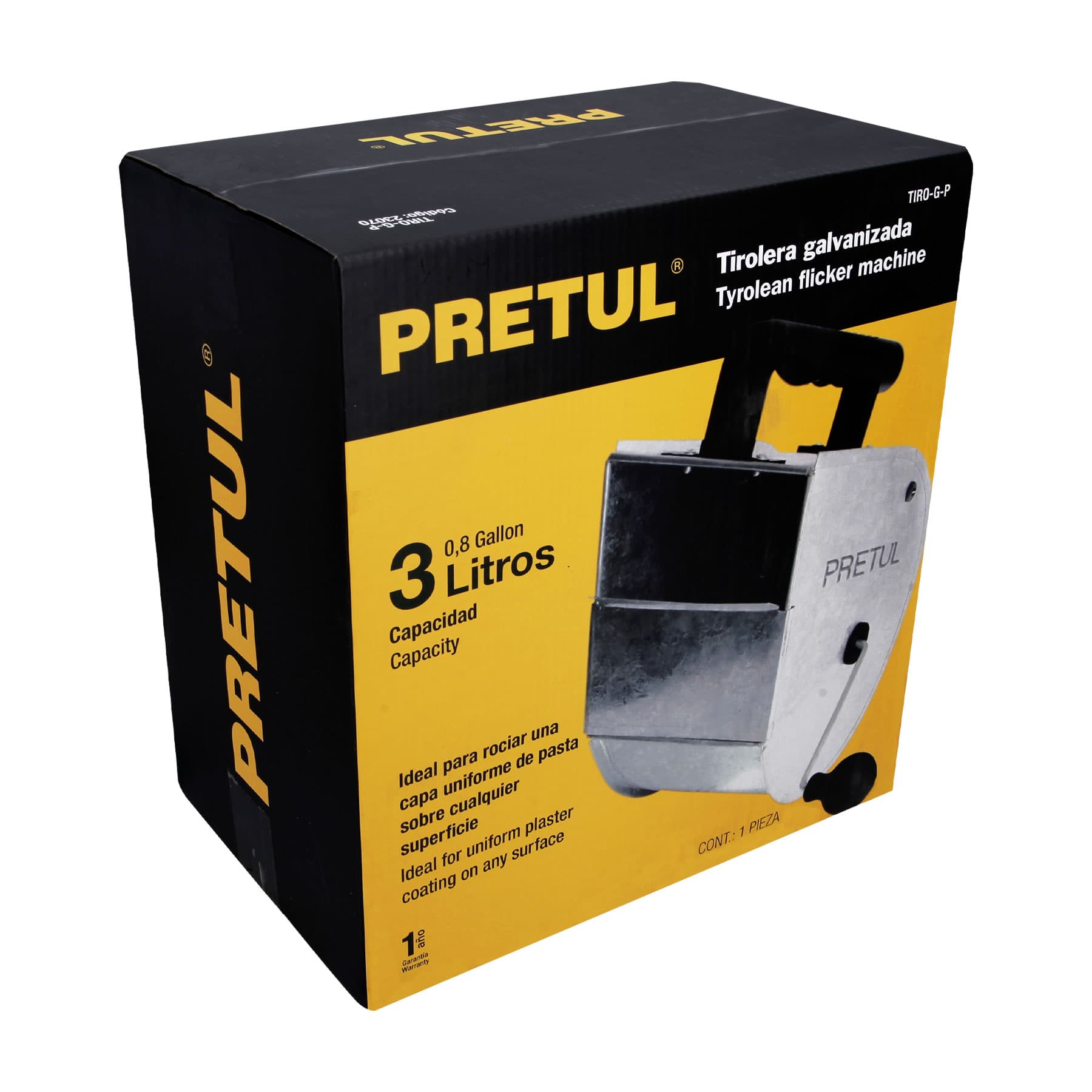 Pretul TIRO-G-P, Tirolera galvanizada, capacidad 3 litros