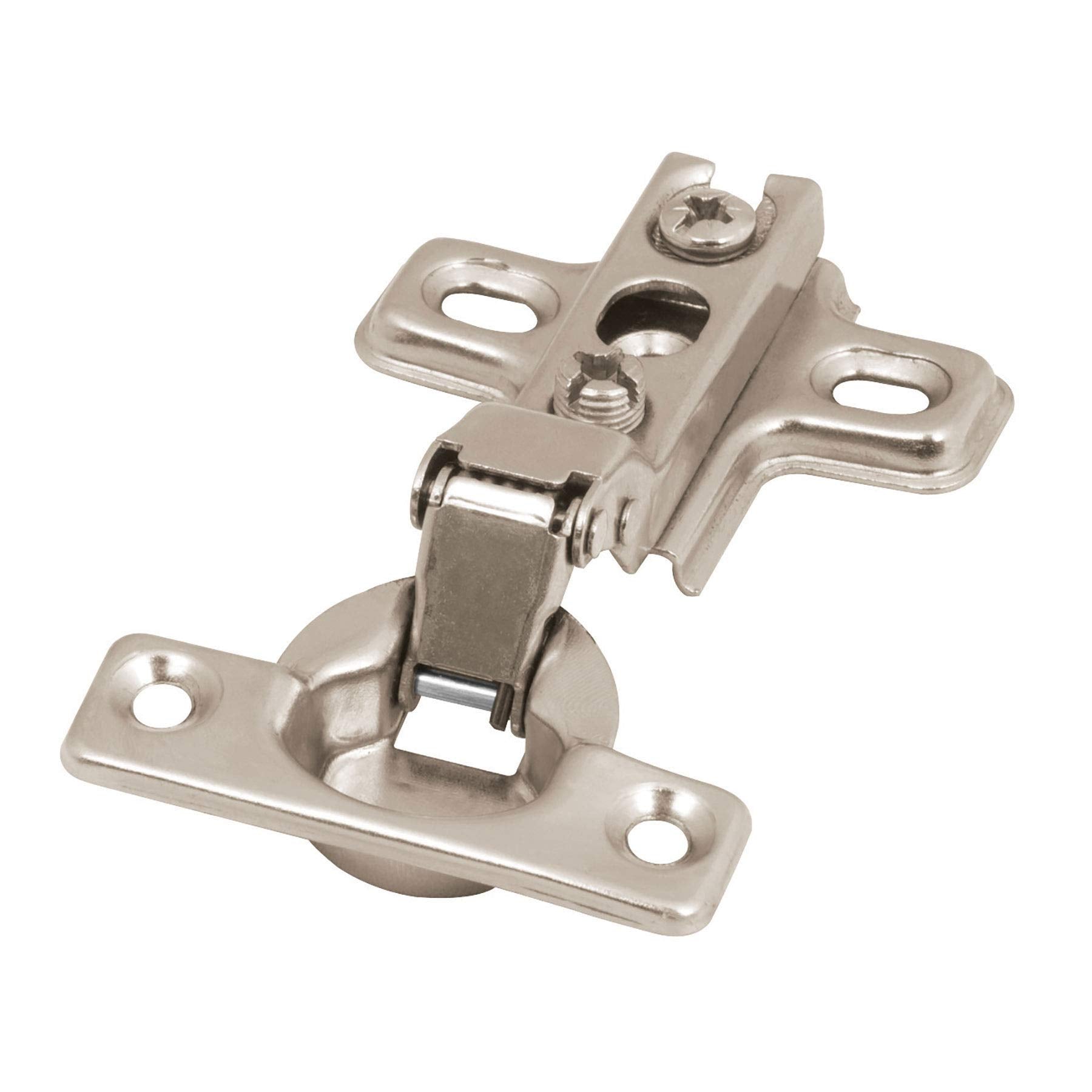 Hermex BIDI-95M, Juego de 2 bisagras bidimensionales ocultas para gabinetes, cobertura media, 95° - Carzamo.com