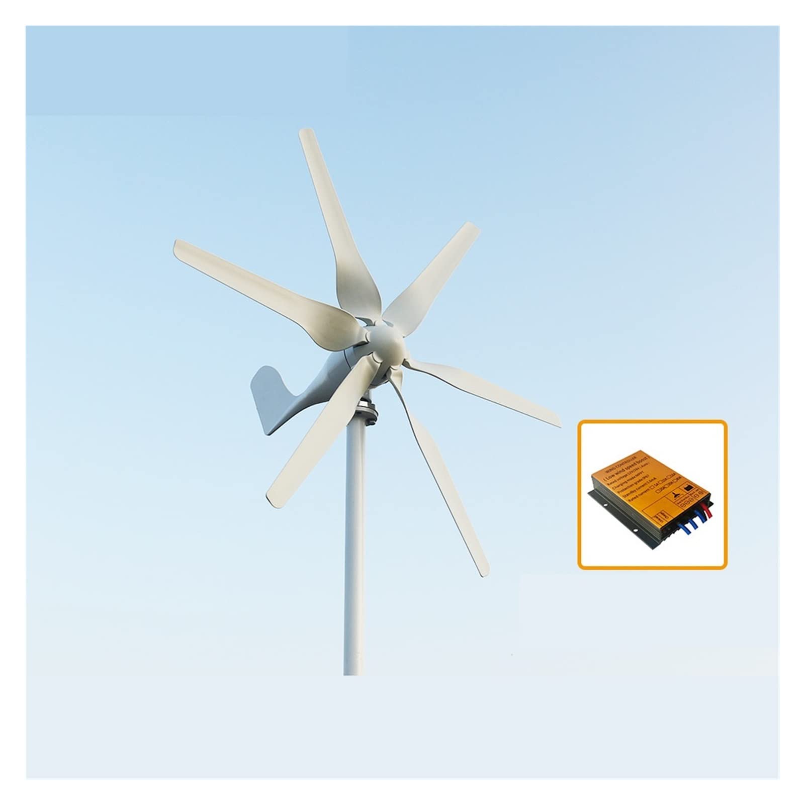 Generador de turbinas eólicas industriales Turbina de viento 6 cuchillas 80 0w 12v 24v Molino de viento del generador de turbinas de viento con Pwm Controlador Homeuse Piezas para energía solar y eóli