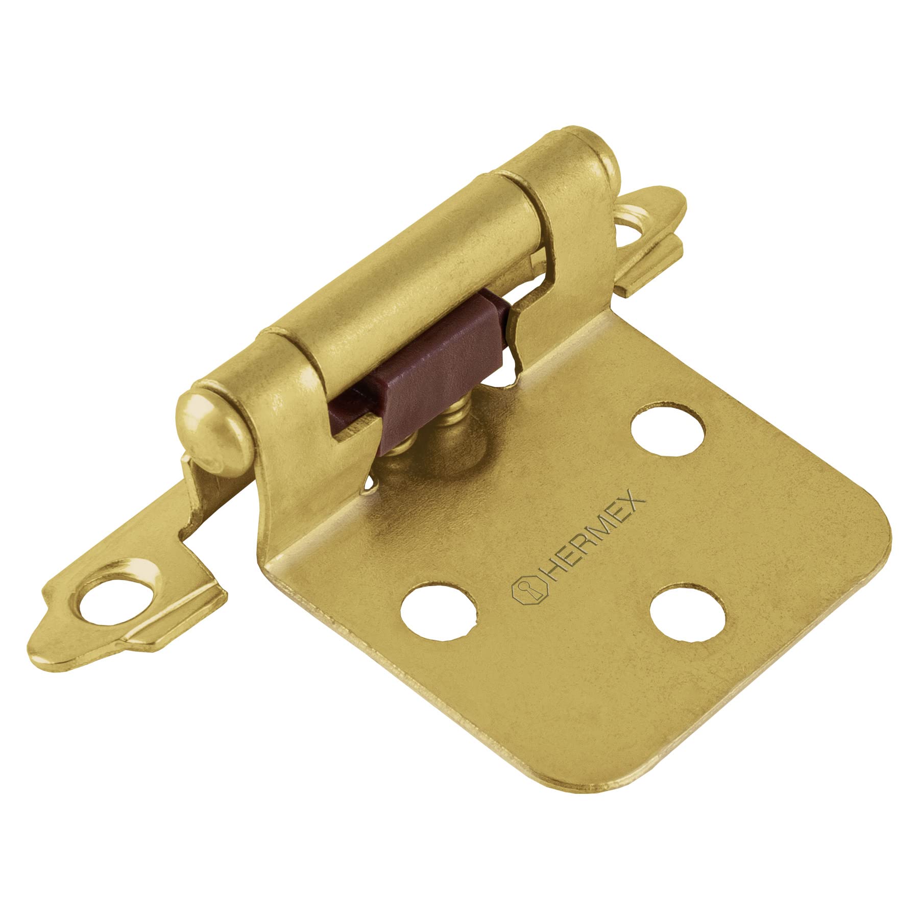 Hermex BIPA-71, Bolsa con 2 bisagras parche de 7cm, latonado