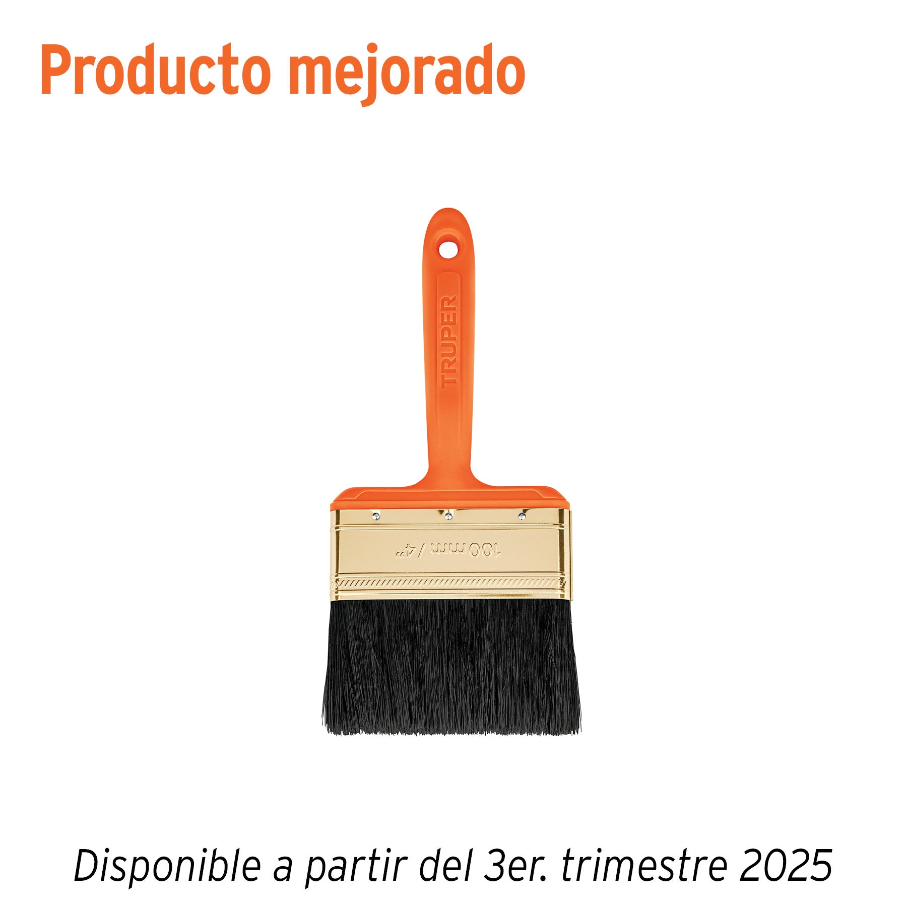 Truper BRT-4, Brocha de cerdas naturales, mango de plástico, 4″ - Carzamo.com