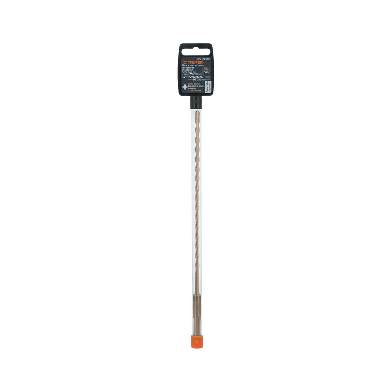 Truper BS-1/4X10, Broca para concreto con sistema directo de inserción (SDS Plus) 1/4″ x 10″ - Carzamo.com