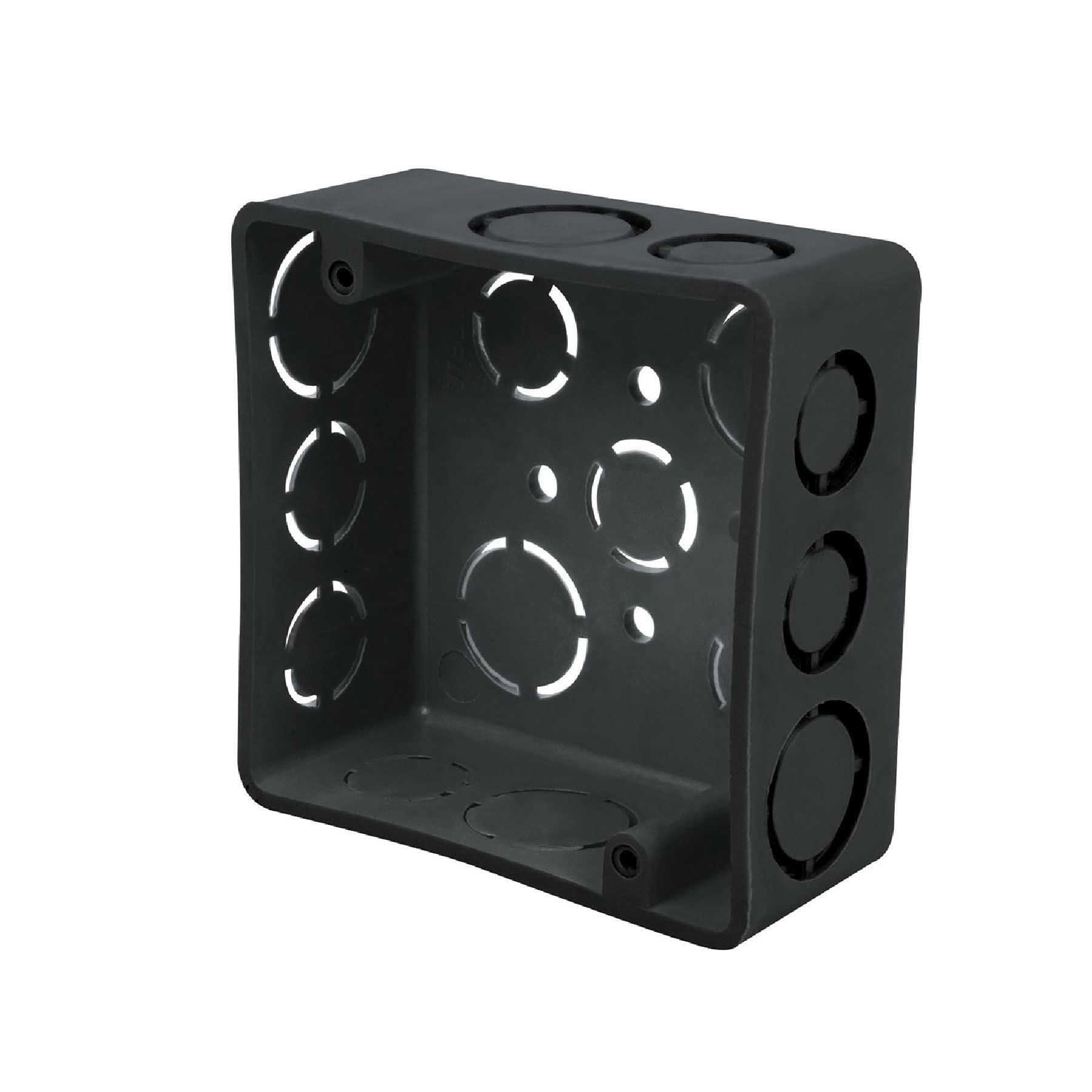 Volteck CCH-4X4P, Caja cuadrada de plástico para instalaciones eléctricas, 4x4″