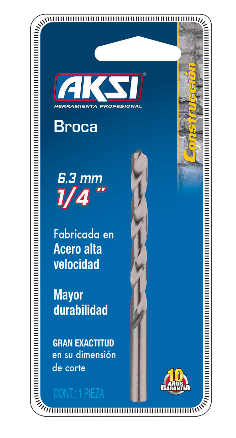 Broca para concreto de 1/4″ x 12″ Aksi 100404