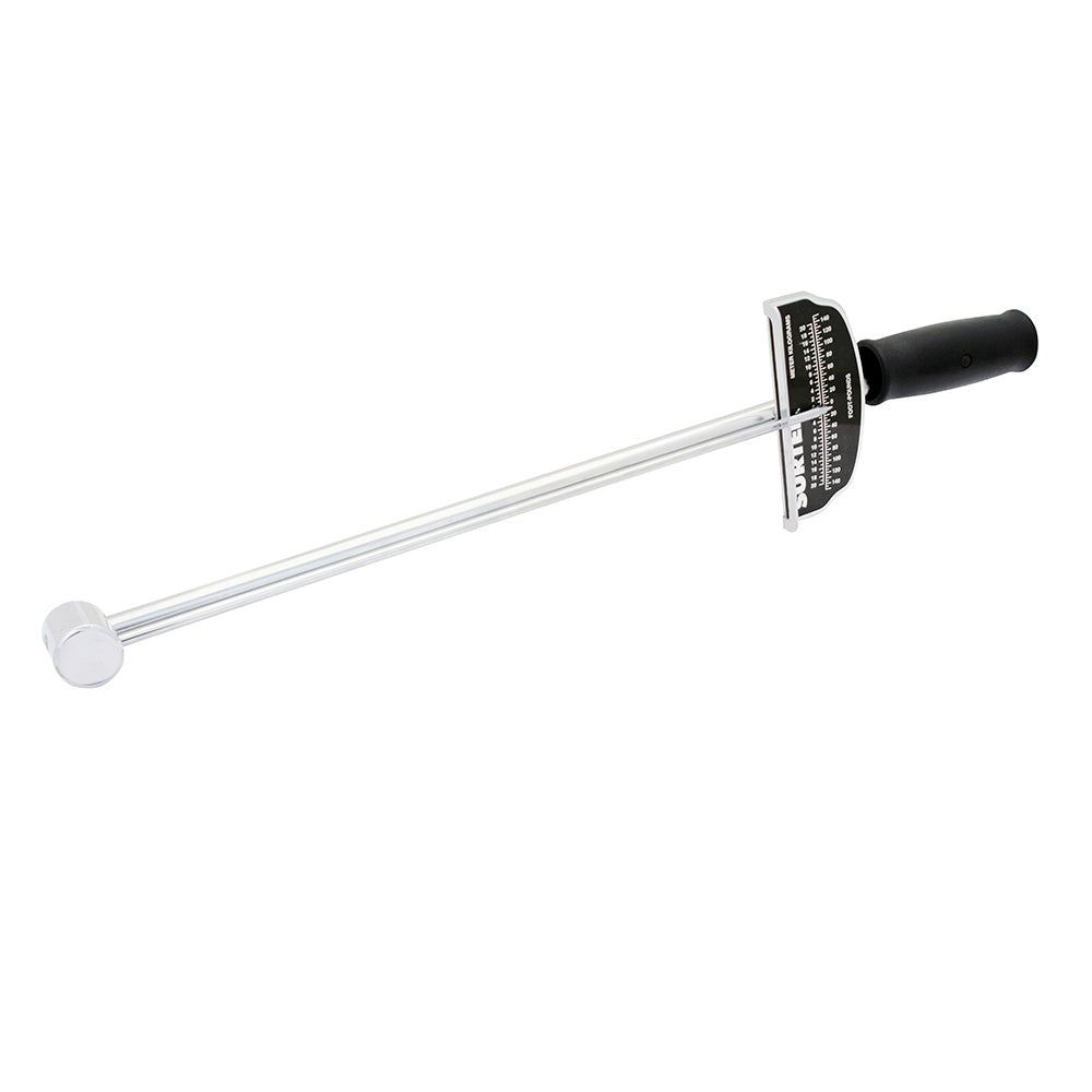 Torquímetro de aguja una escala dual cuadro de 1/2", 0-140 ft-lb Surtek