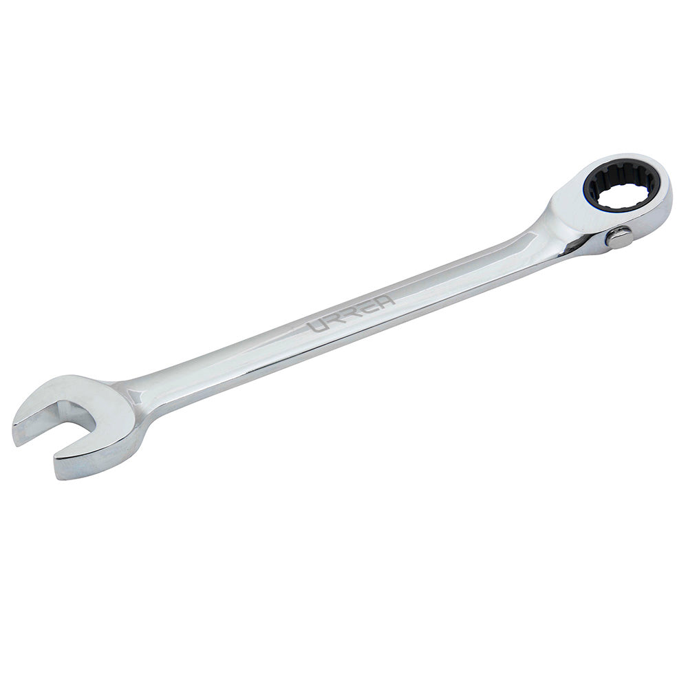 Llave combinada pulido espejo de matraca spline reversible en pulgadas, 11/16" Urrea
