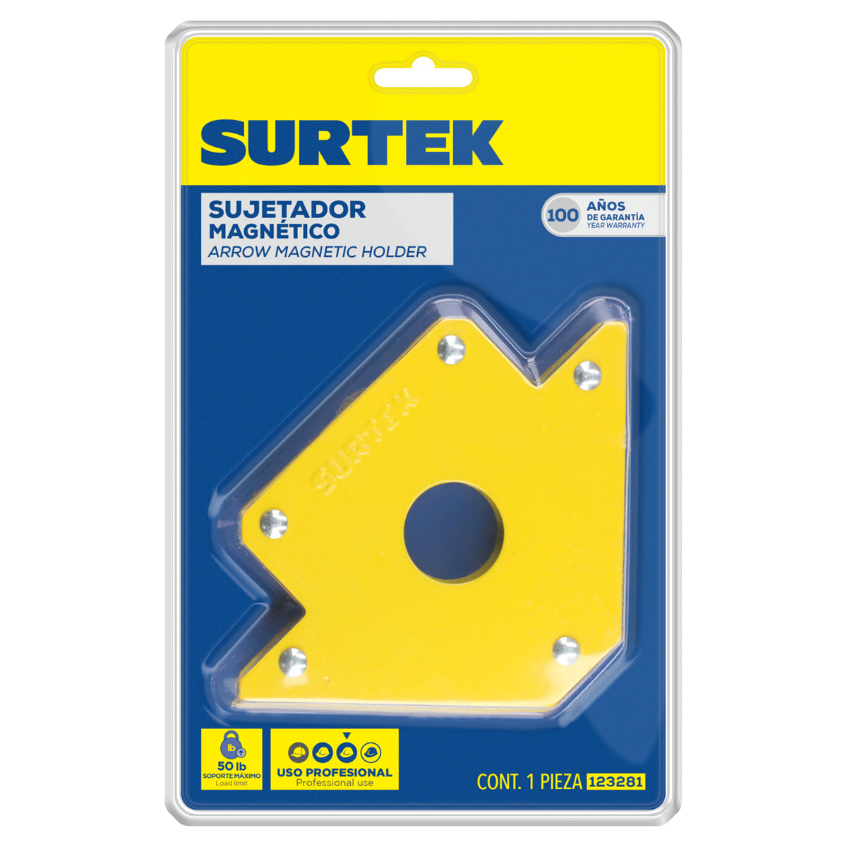 Esquina magnética para soldar 4", 50 lb Surtek