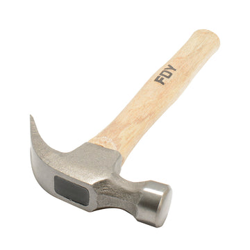 Martillo de uña curva con mango de madera de 13", 16 oz Foy