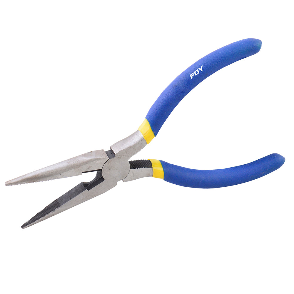 Pinza para electricista con mango con doble plastisol de 7" punta larga Foy