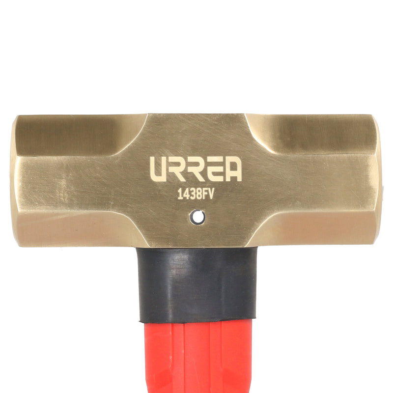 Marro de bronce con mango largo de fibra de vidrio 27.5", 8 lb Urrea