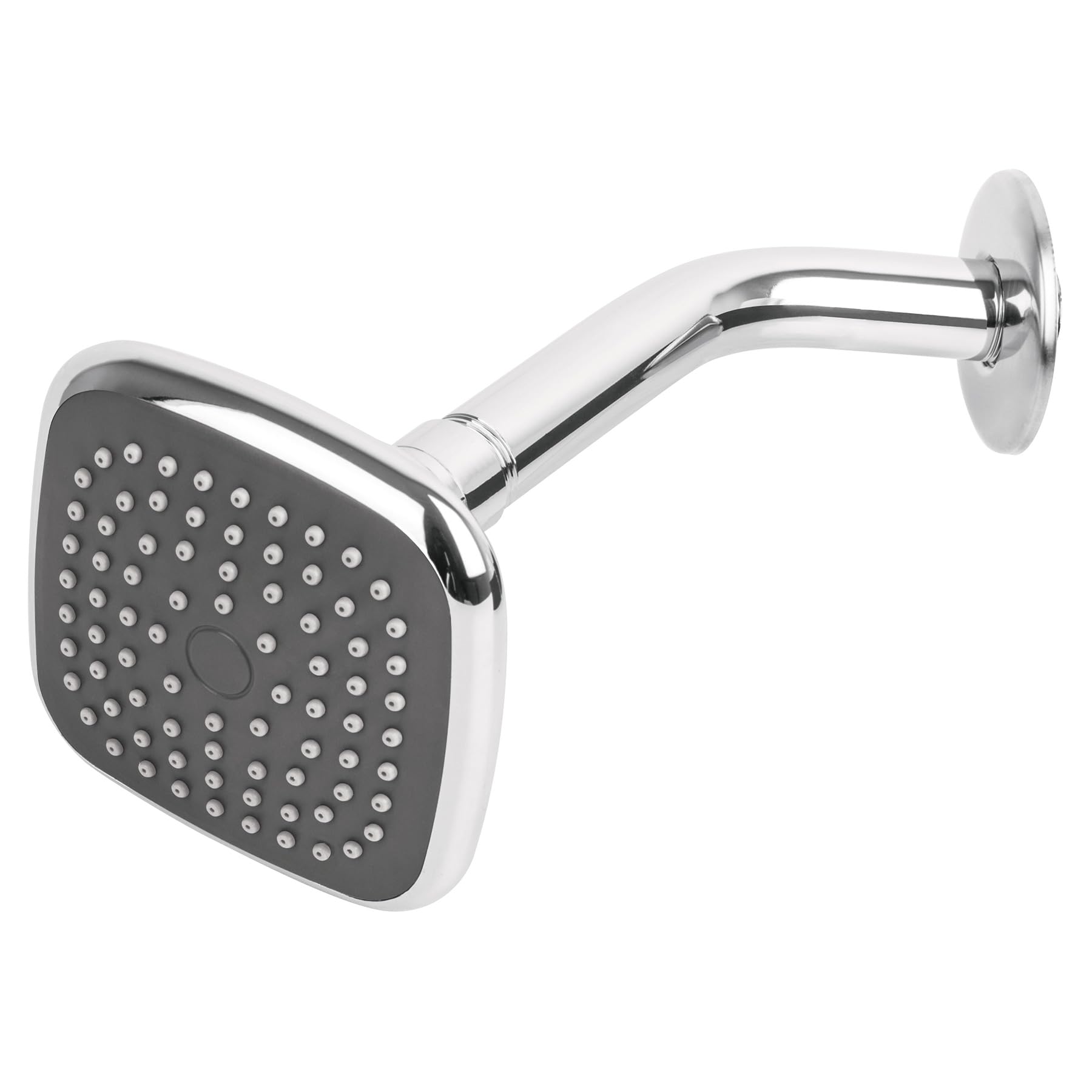 Foset Basic R-401, Regadera Cuadrada 3-3/4″ Brazo y chapetón de Acero