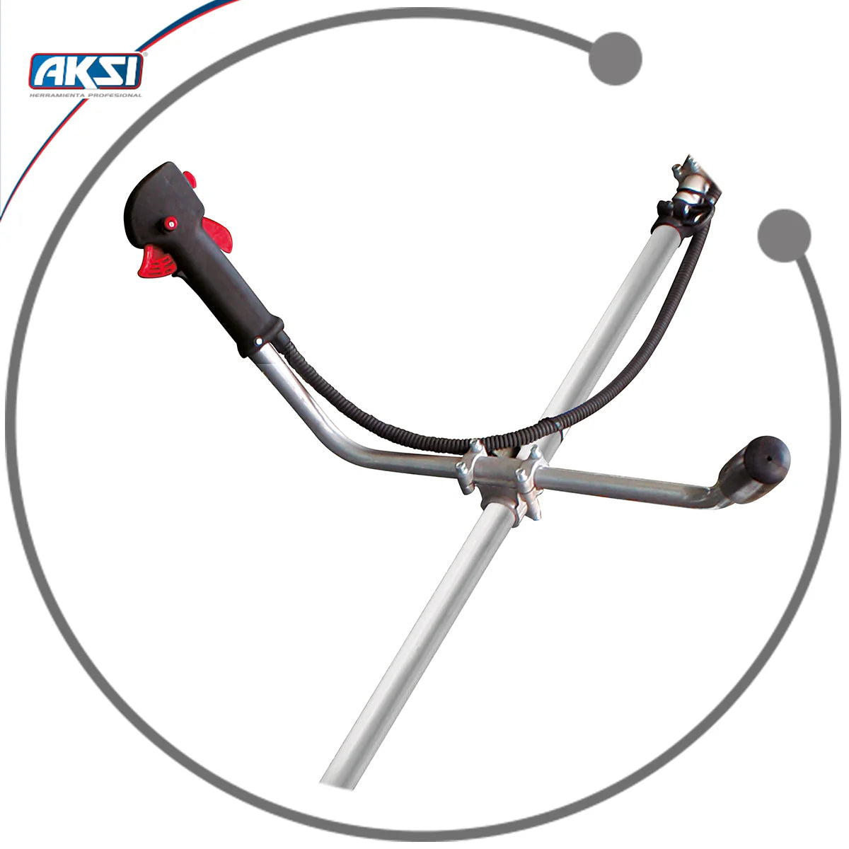 52 cc gasoline brush cutter straight shaft AKSI heavy duty use