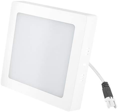 LUMINARIO LED DE SOBREPONER AKSI 12W, Ilumina 800 lm, Consume 12W (vatios), 100V-240V, Base Cuadrada 16.2x16.2 cm, LUZ BLANCA 6500K, 20,000 Hrs de Vida