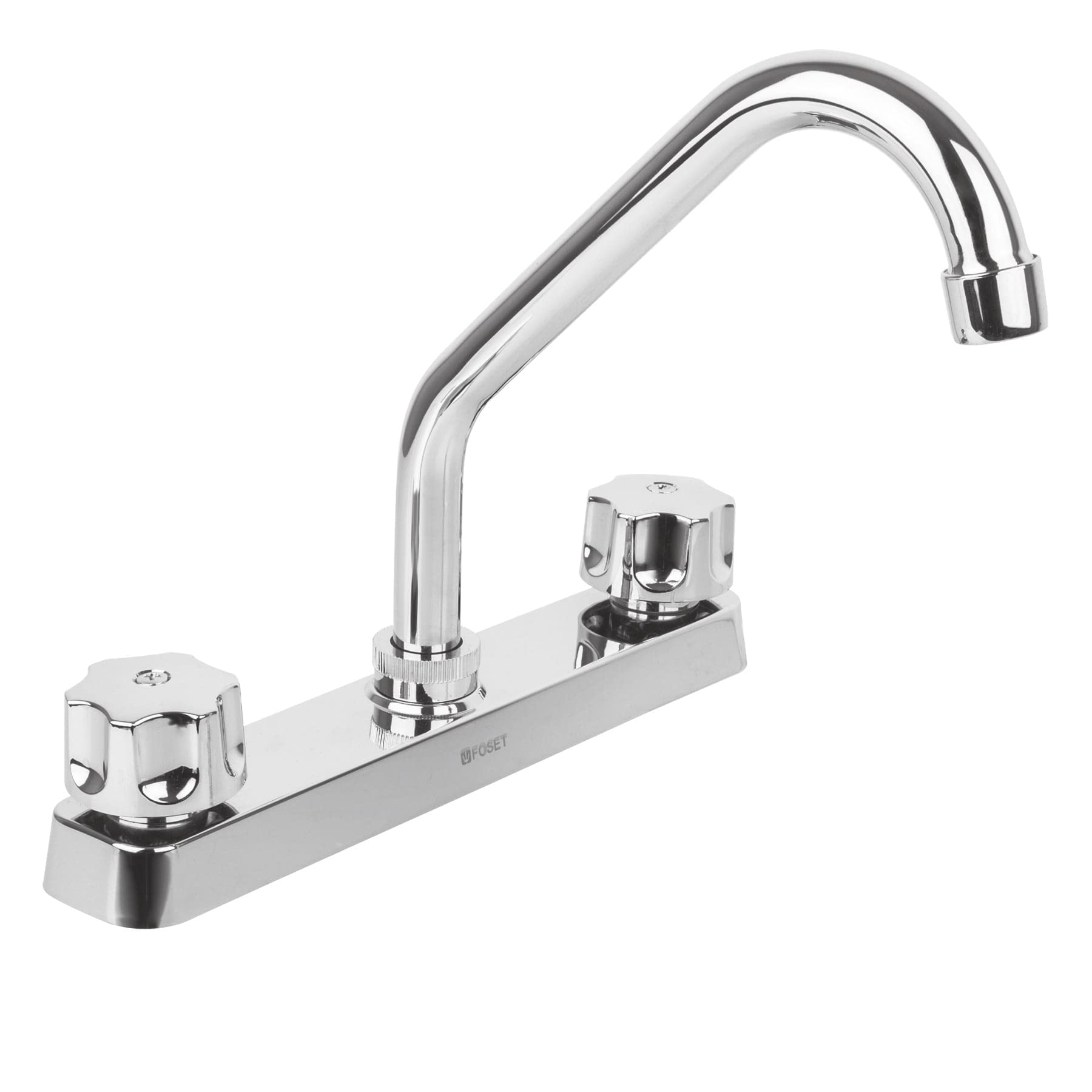 Foset Basic FP-317, Mezcladora acero inoxidable 8″ para fregadero, cuello corto