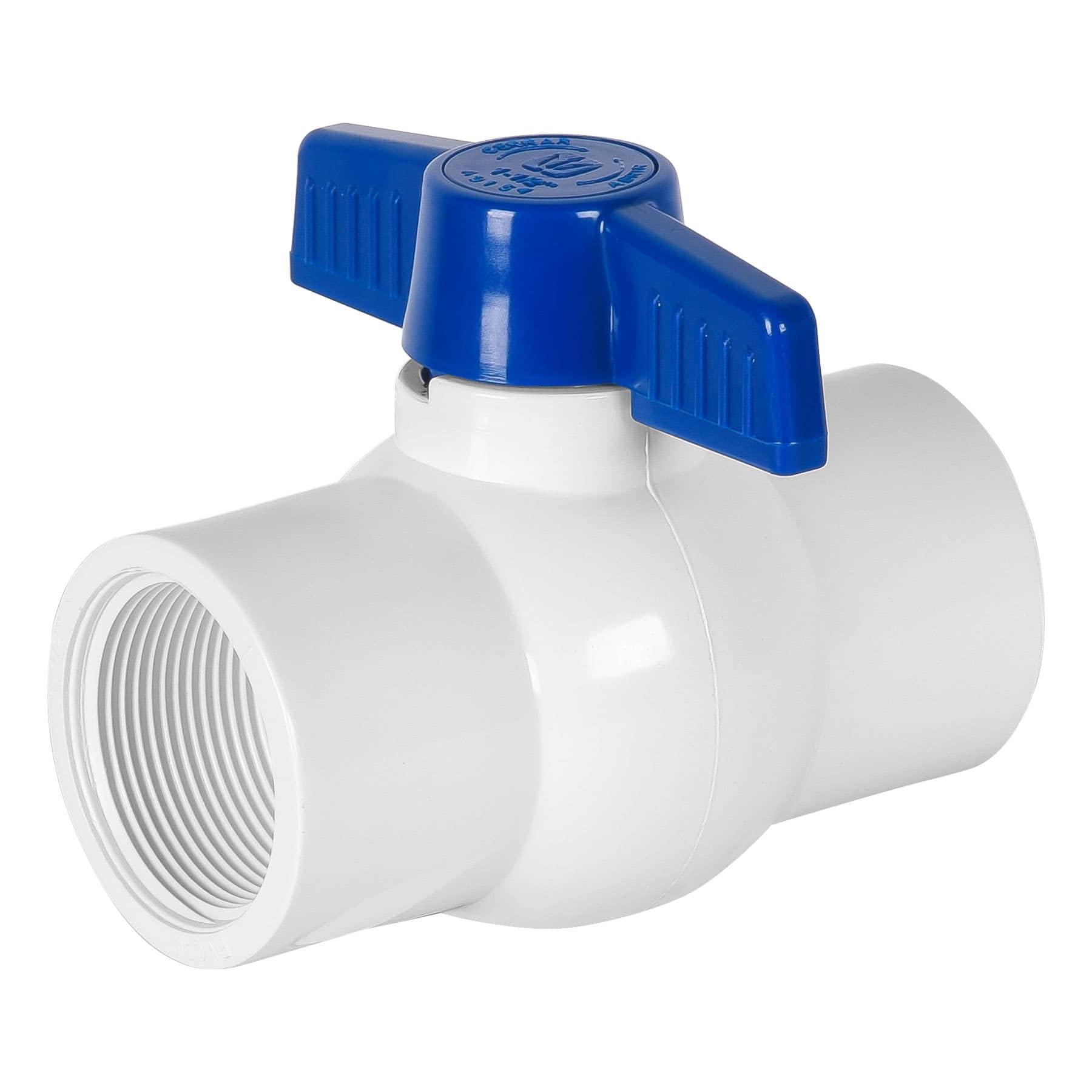 Foset PVC-ES-1-1/2R, Válvula de esfera de PVC de 1 1/2″, roscable