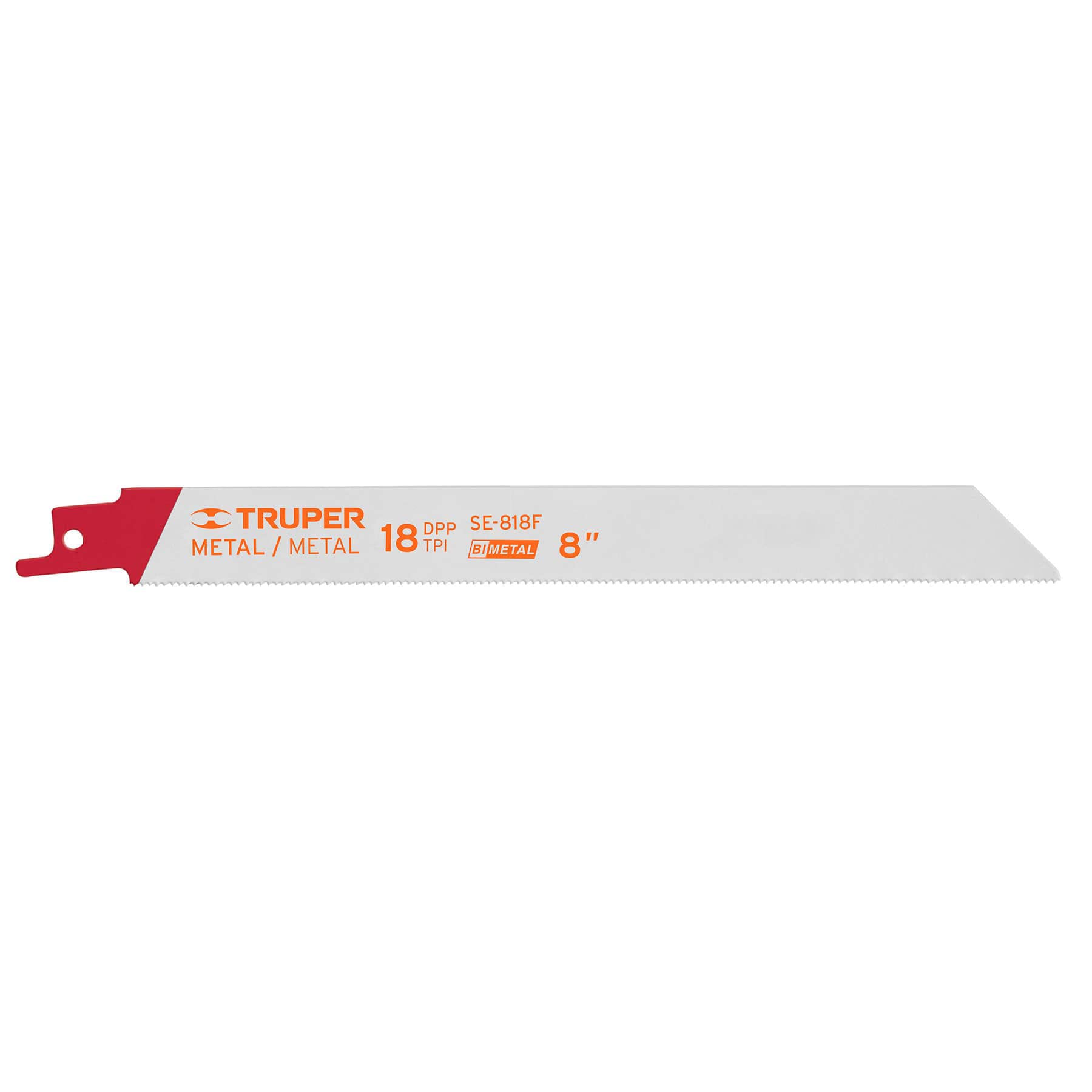 Truper SE-818F, Segueta sierra sable, 8″, 18 DPP, recta para metales, 2 pzas