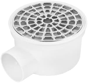 Fleximatic 2273 Céspol Bote Compacto, Rejilla clásica con cubierta de acero inoxidable, salida lateral 2″