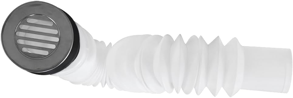 Fleximatic 2236 Céspol Flexible para lavabo Tipo ″P″ con rejilla cubierta de acero inoxidable, extensión 55cm