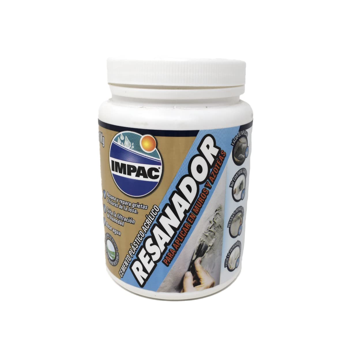 IMPAC Cemento Plastico Acrilico Resanador 1 Kilo