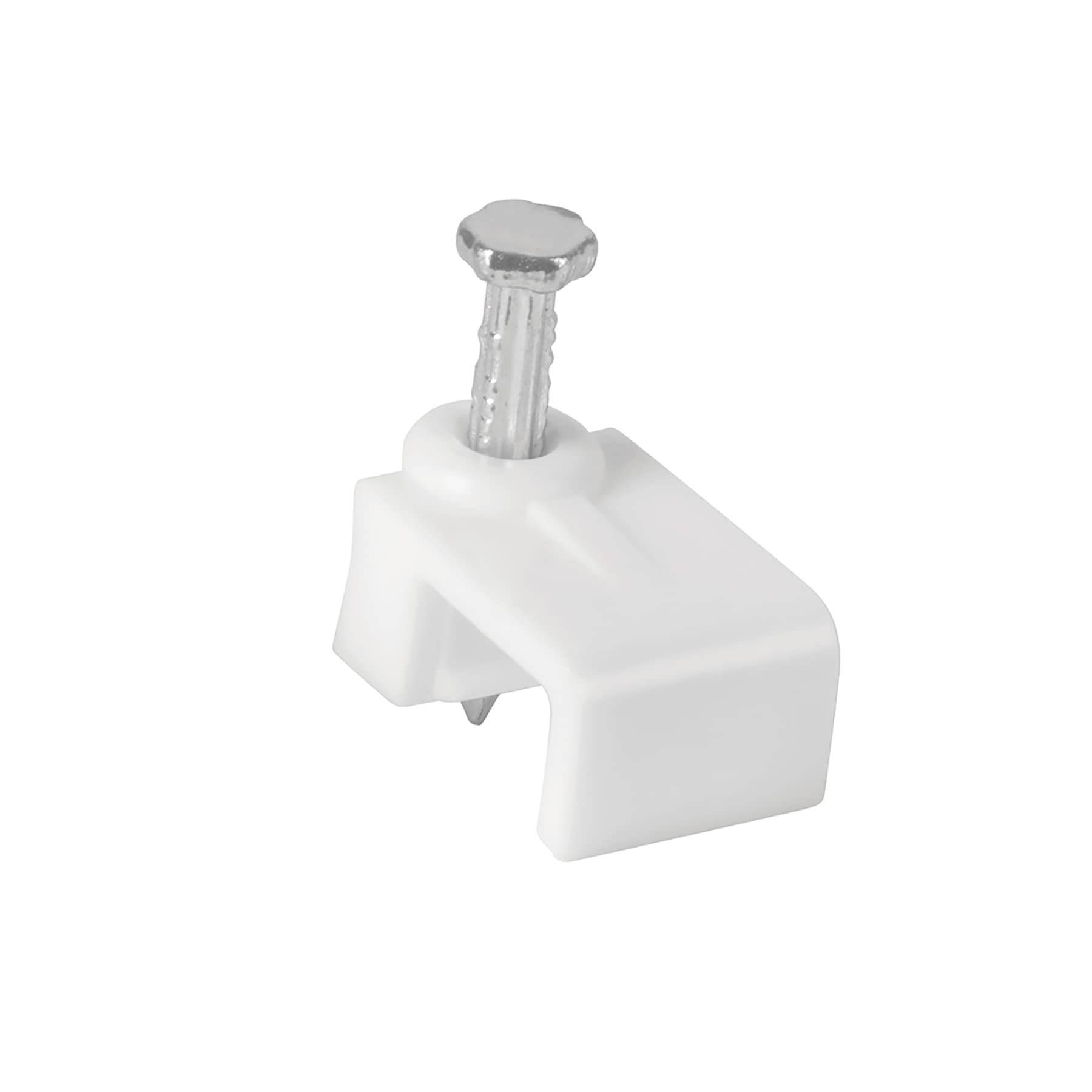 Volteck GPL-8BG, Bolsa con 500 grapas blancas de 5 X 8.5 mm para cable plano