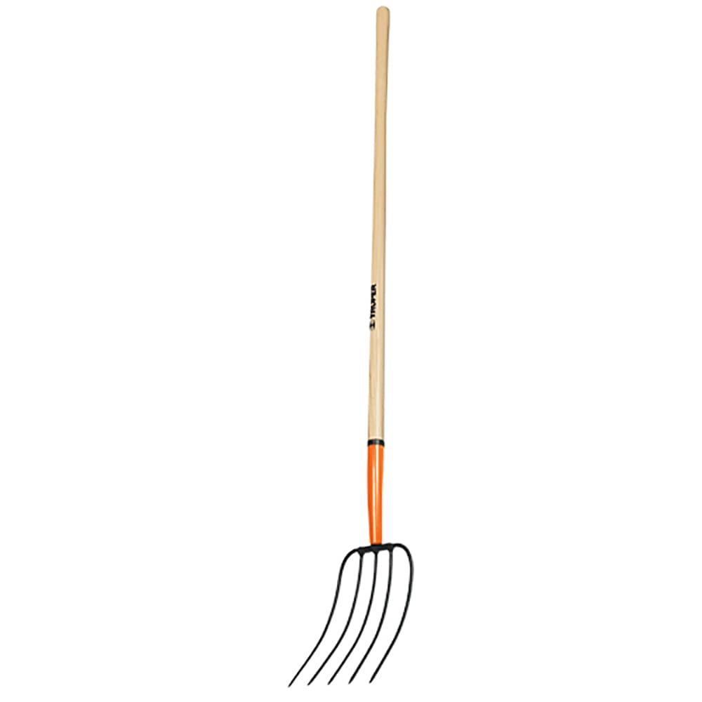 Truper BPJ-5, Bieldo para paja, 5 dientes, mango 48″