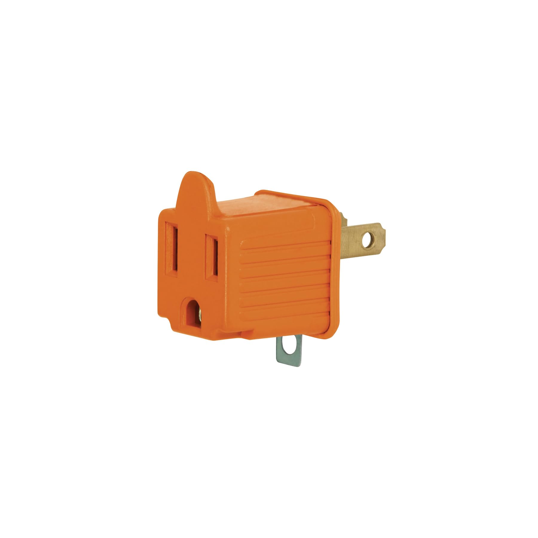 Volteck AD-32N-G, Adaptador 3 a 2 Color Naranja Fabricado en ABS