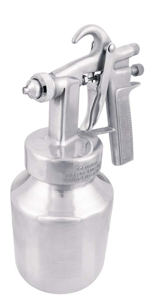 AKSI Pistola para Pintar Baja presión y Doble Abanico. Linea Clasica. 5 a 45 PSI, con Vaso de 1 lt (sin Accesorios)