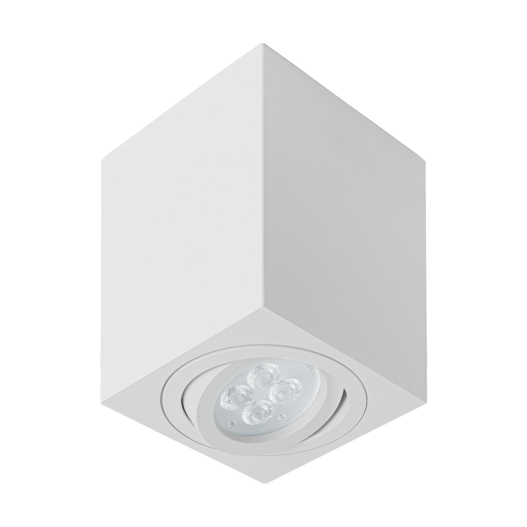 Volteck Lait SOB-404S, Luminario de sobreponer en plafón, con spot dirigible, cuadrado, color blanco