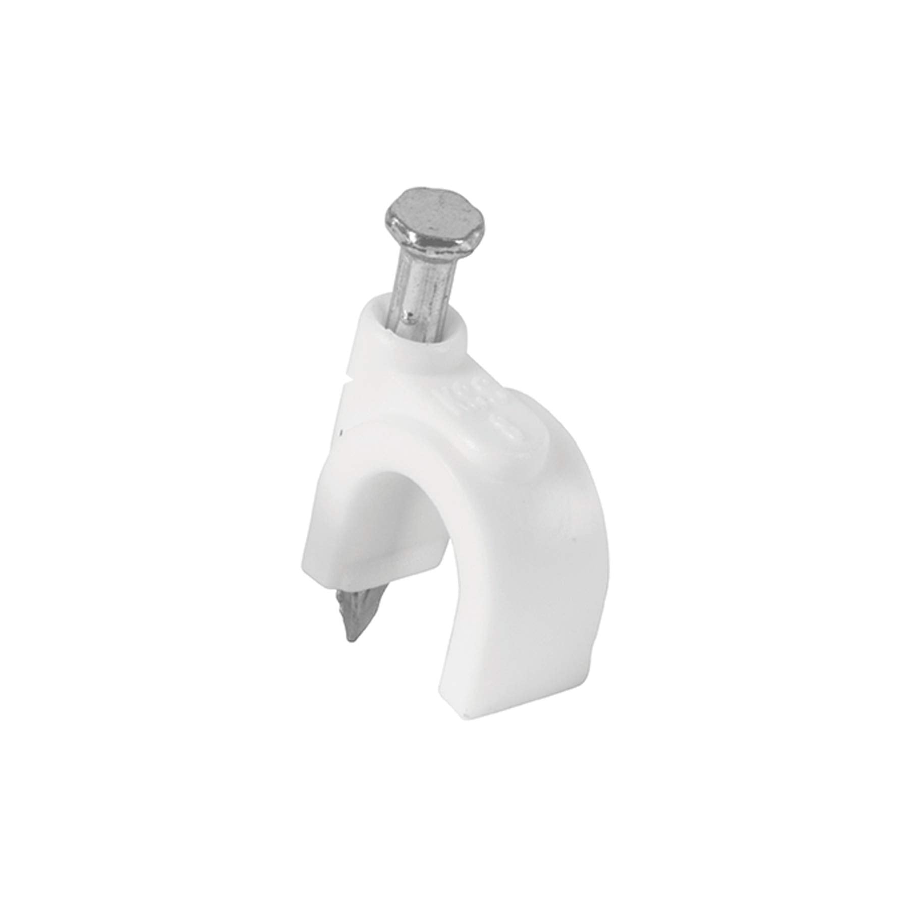 Volteck GCU-8BG, Bolsa con 500 grapas blancas de 8 mm para cable redondo
