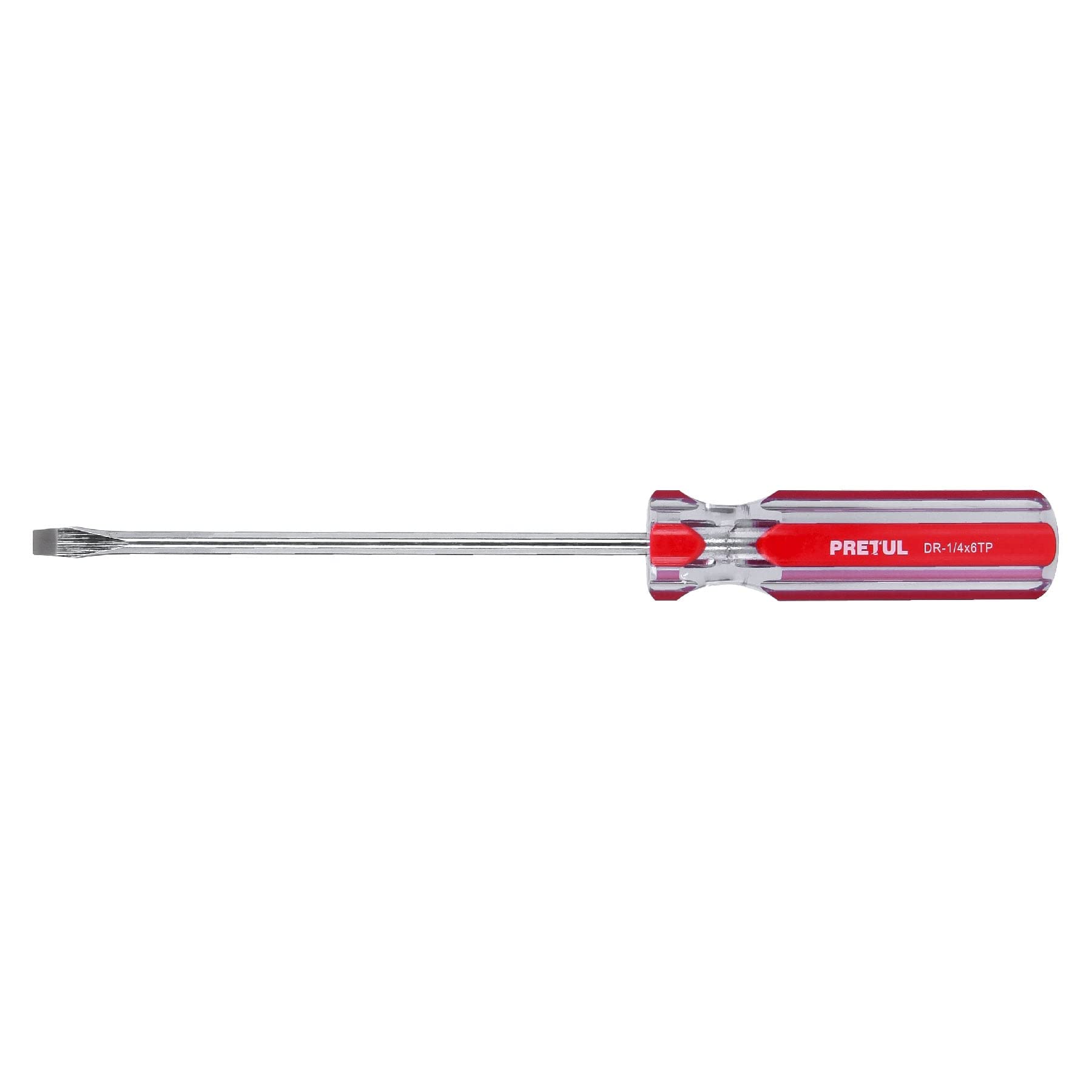 Pretul DR-1/4X6TP, Desarmador (punta fija) plano, mango de PVC, 1/4″ x 6″
