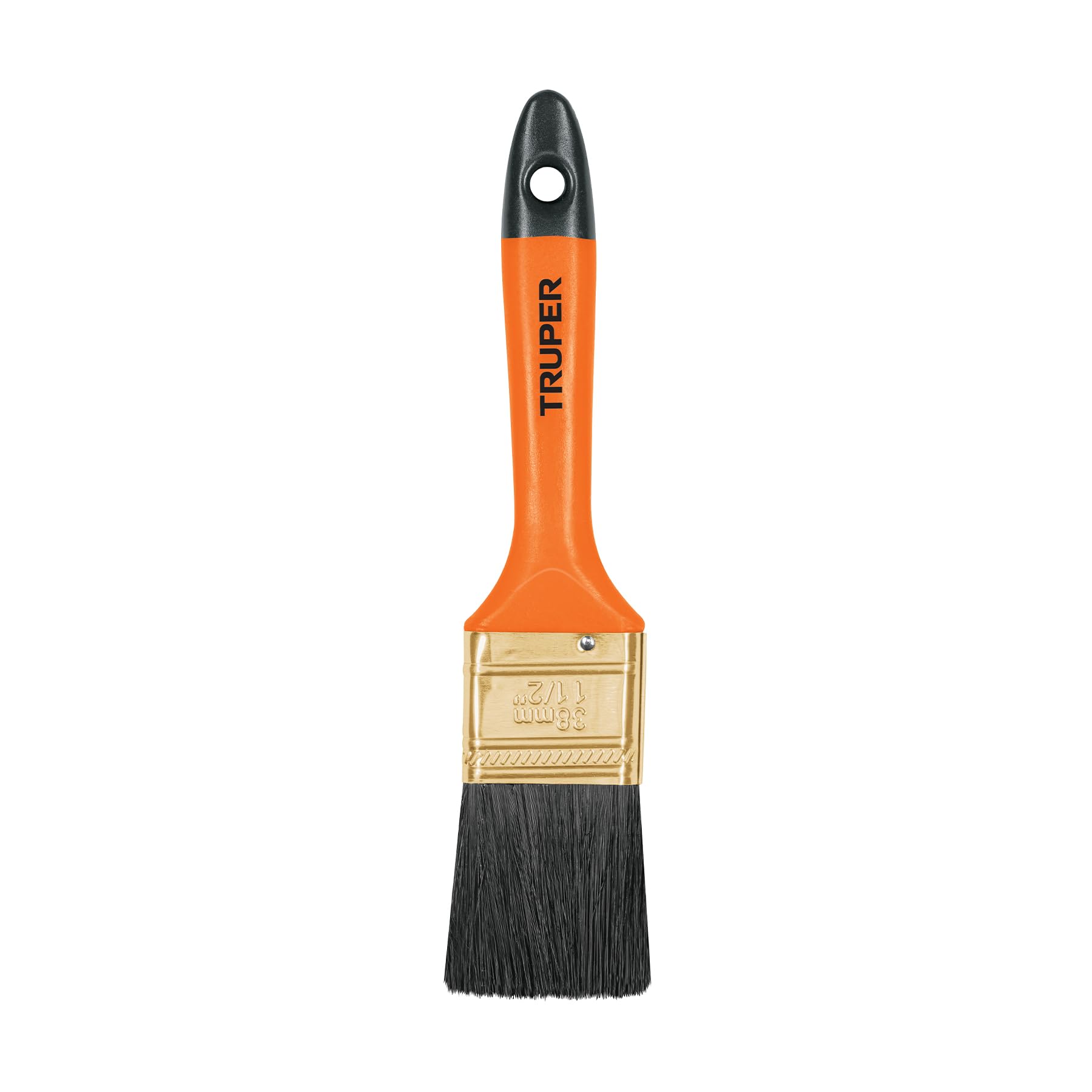 Truper BRT-1-1/2, Brocha de cerdas naturales, mango de plástico, 1-1/2″