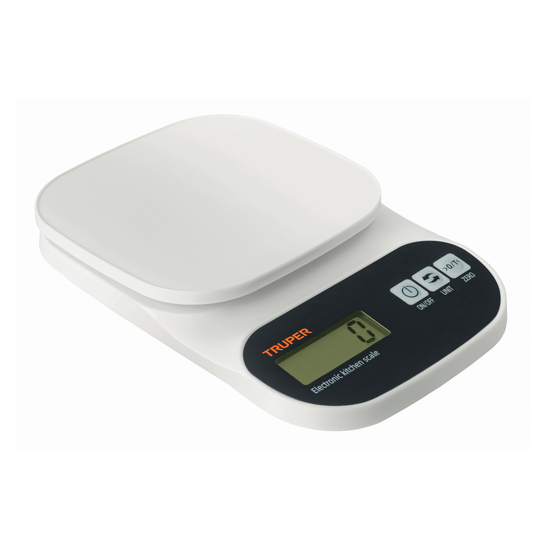 Truper BASE-5EP, Báscula digital base plástica para cocina, capacidad 5kg - Carzamo.com