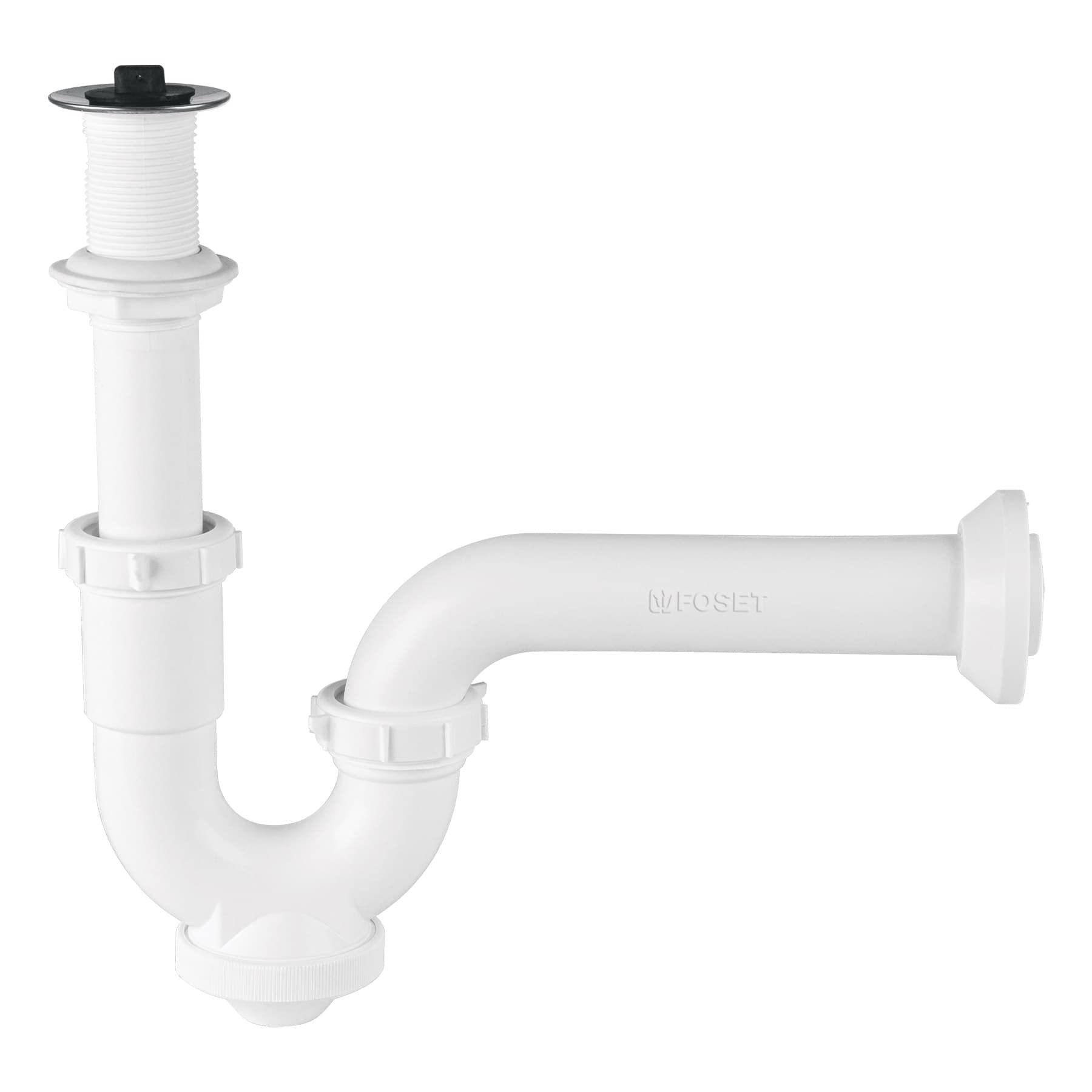 Foset CE-234, Céspol de polipropileno para lavabo de 1 1/4″ con cubierta cromada