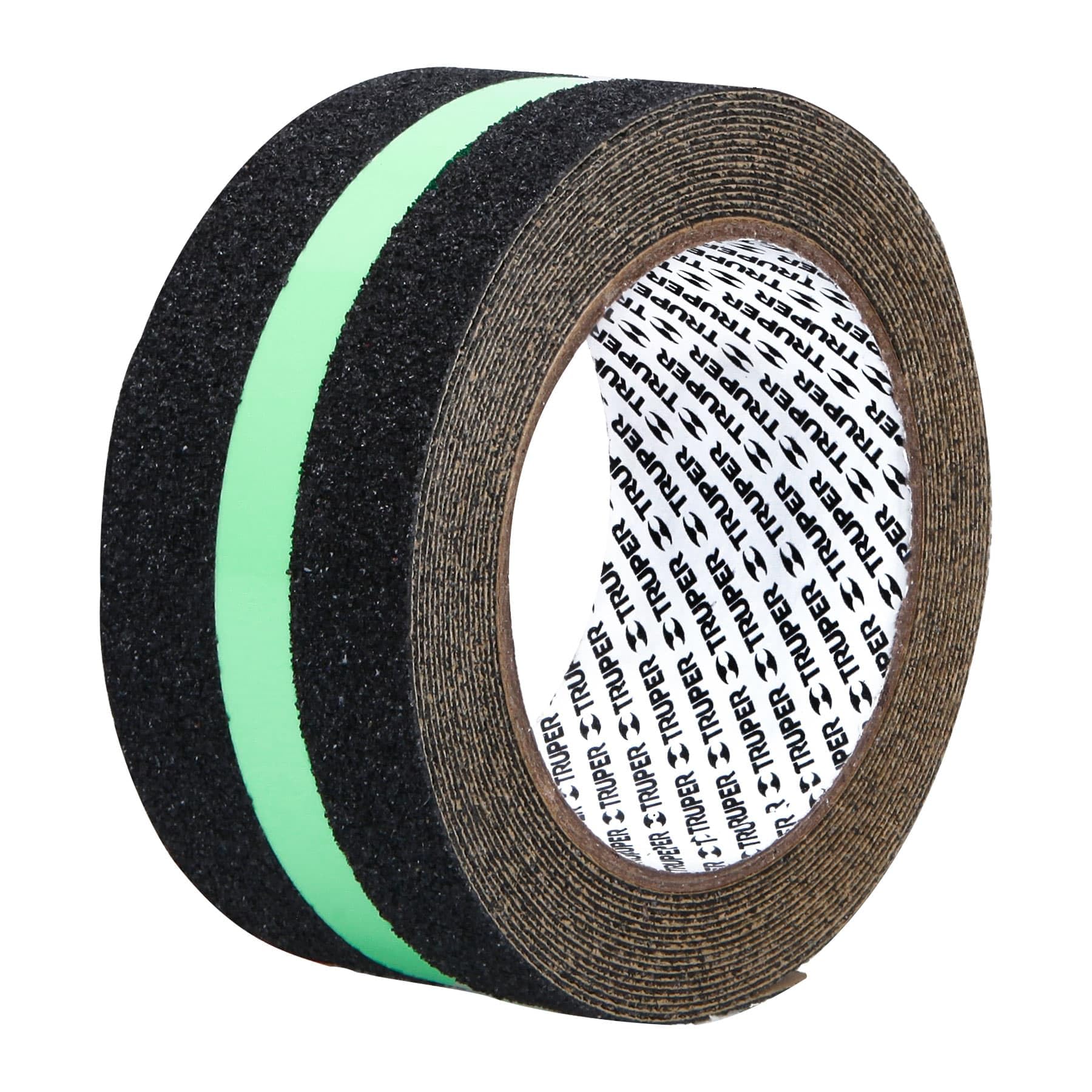 Truper CIA-25L, Rollo de 5 m cinta antiderrapante fotoluminiscente 50 mm con abrasivo